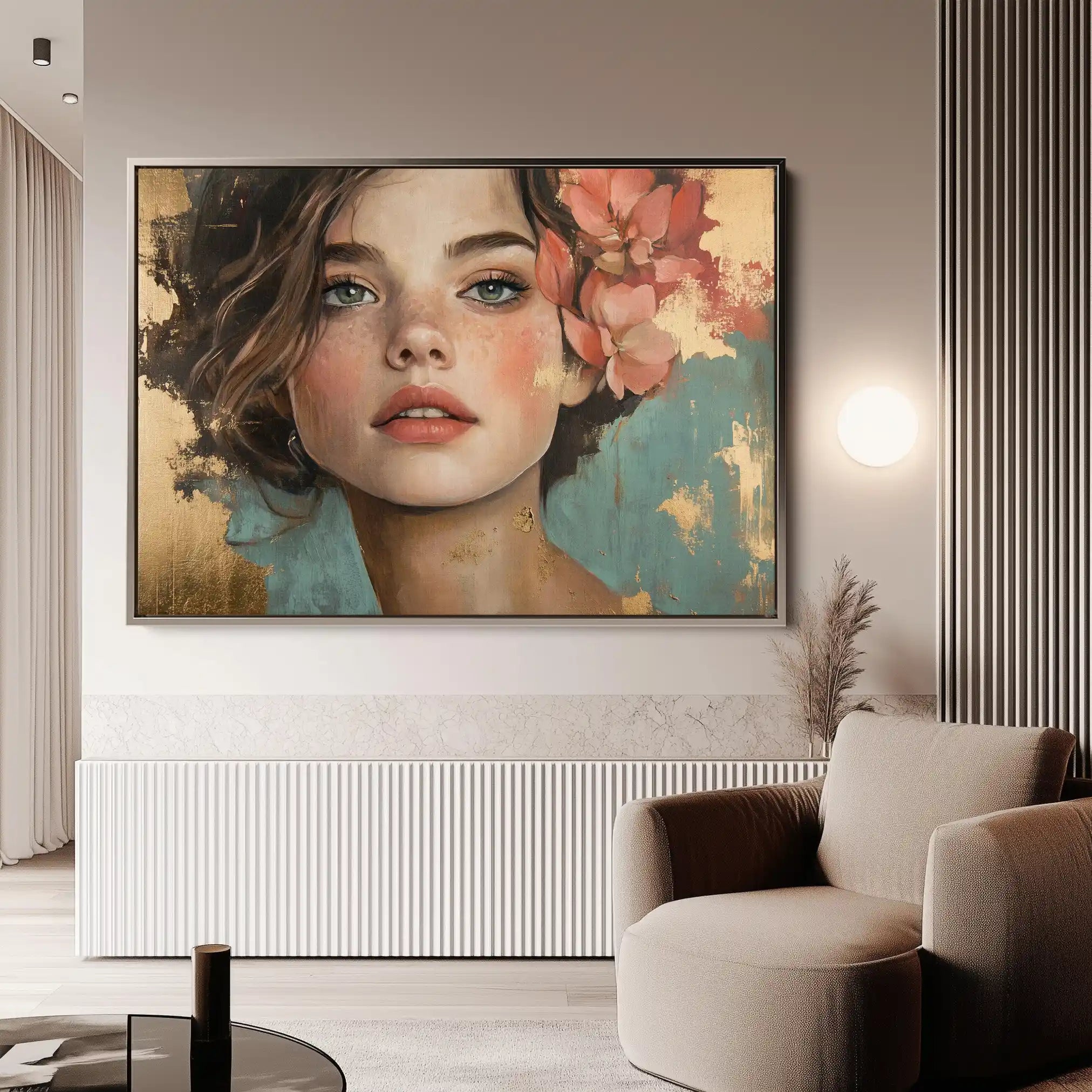 Portrait 195 Canvas Art 90 x 60 cm / Stretched on hidden frame