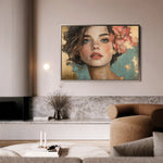 Portrait 195 Canvas Art 90 x 60 cm / Stretched on hidden frame