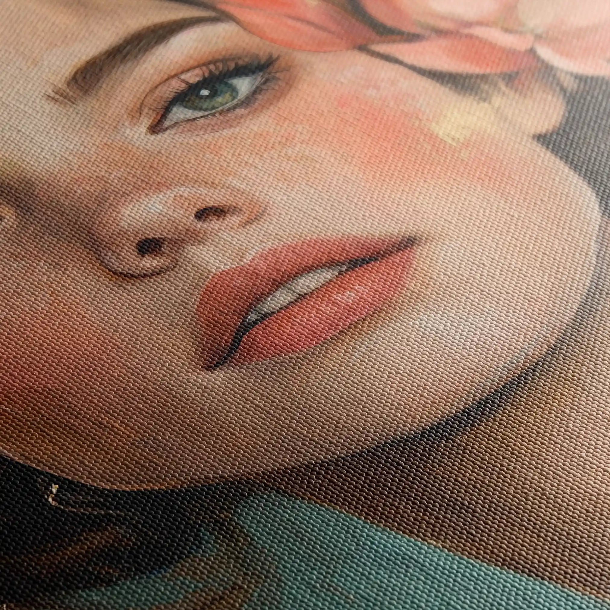 Portrait 195 Canvas Art 90 x 60 cm / Stretched on hidden frame