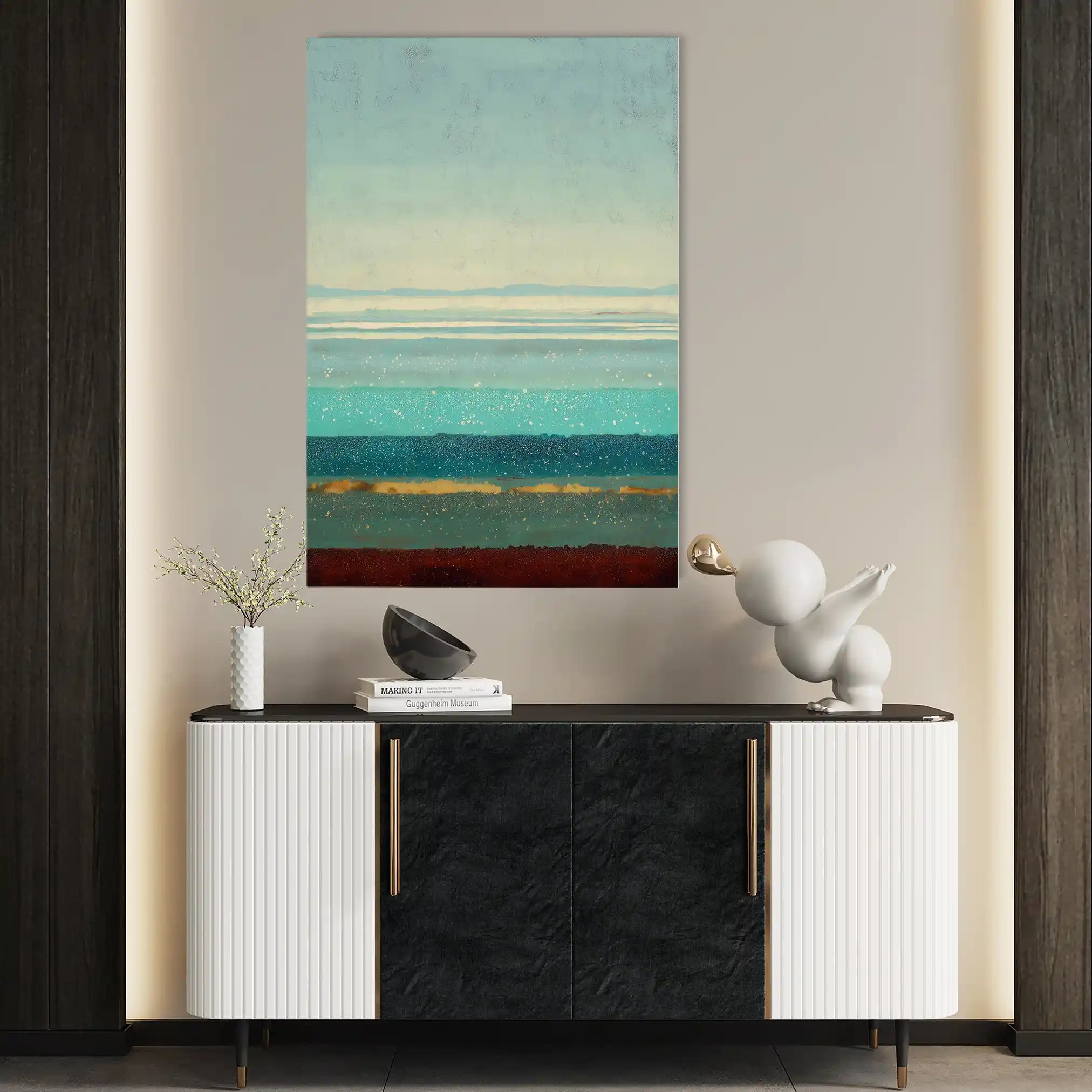 Abstract 1958 Canvas Art 60 x 40 cm / Stretched on hidden frame