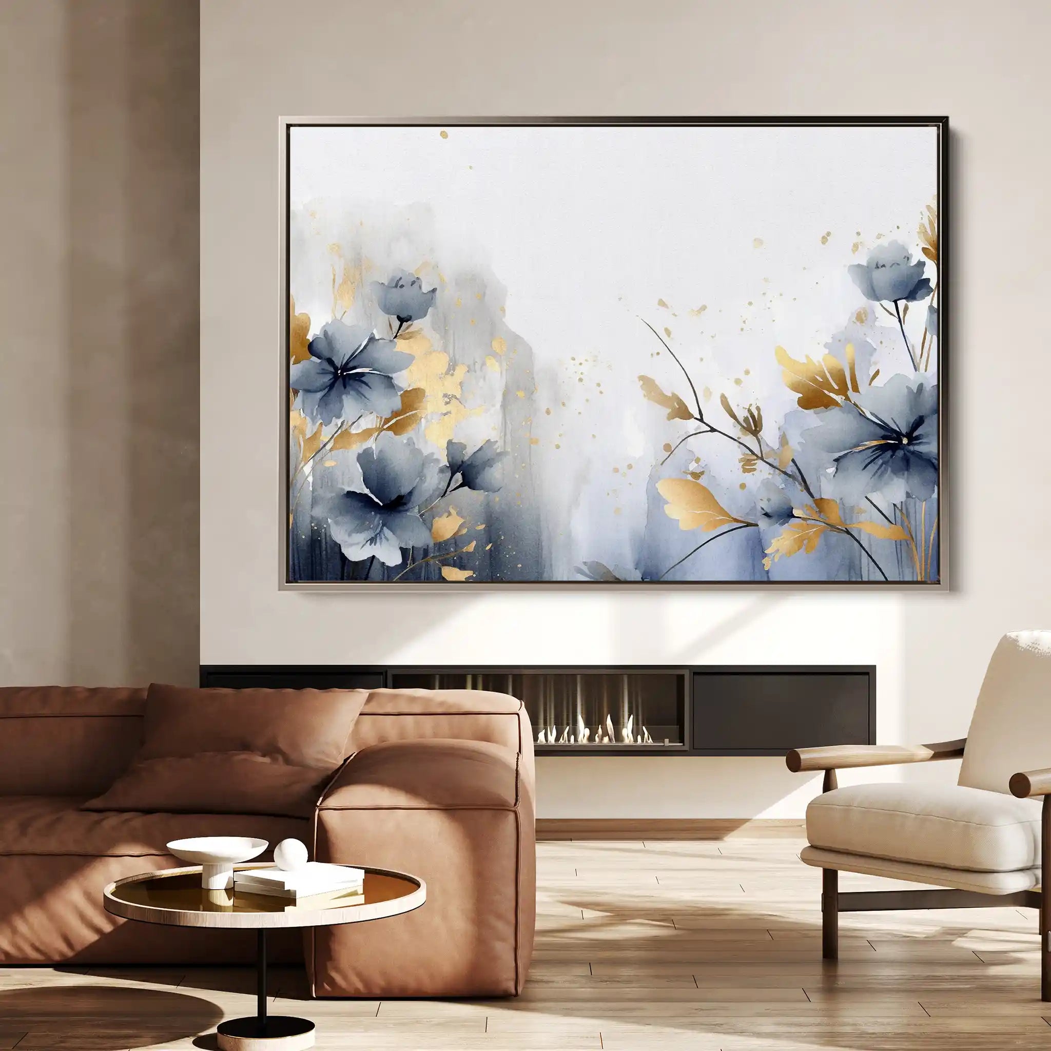 Floral Canvas Wall Art WAD196-F 90 x 60 cm / Stretched on hidden frame