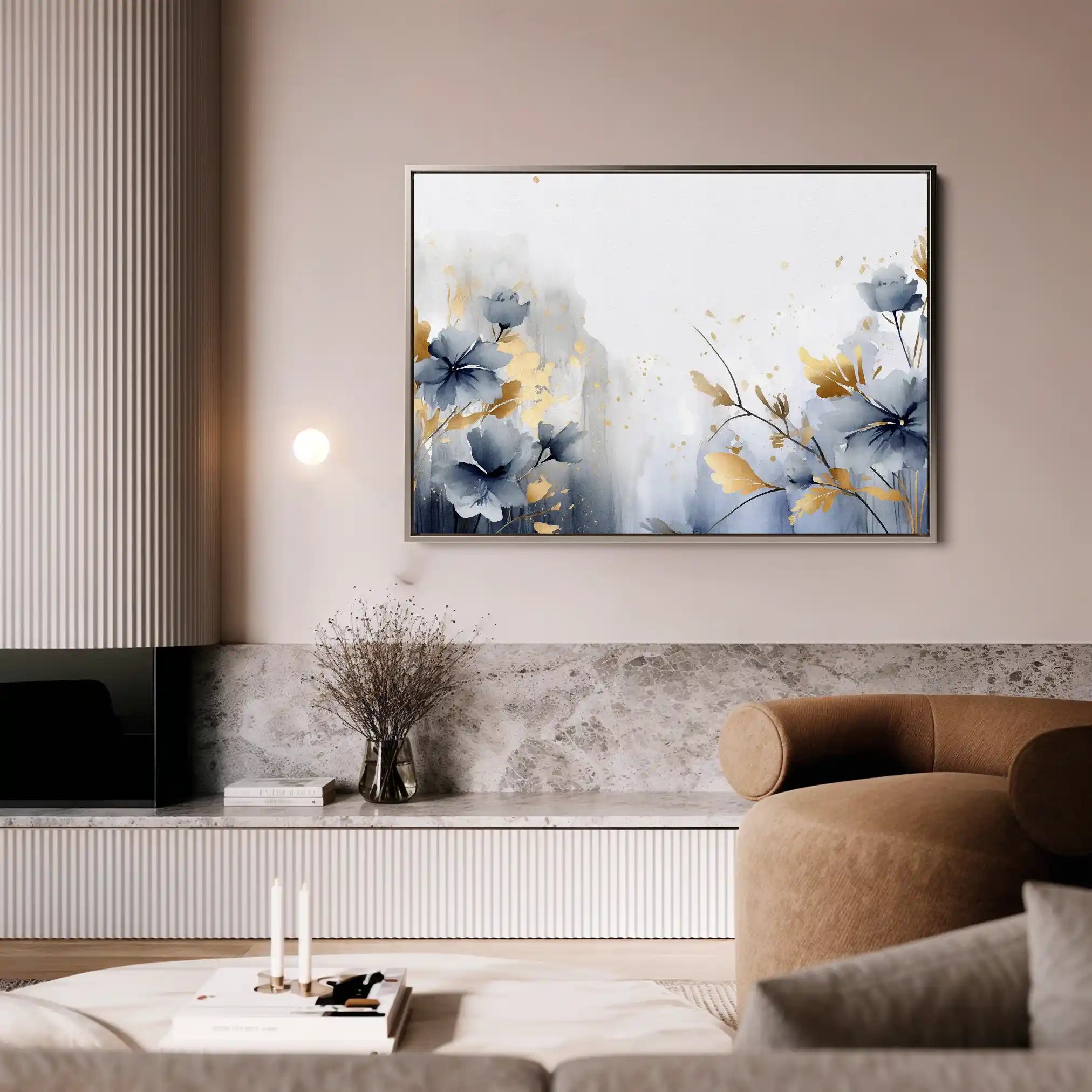 Floral Canvas Wall Art WAD196-F 90 x 60 cm / Stretched on hidden frame