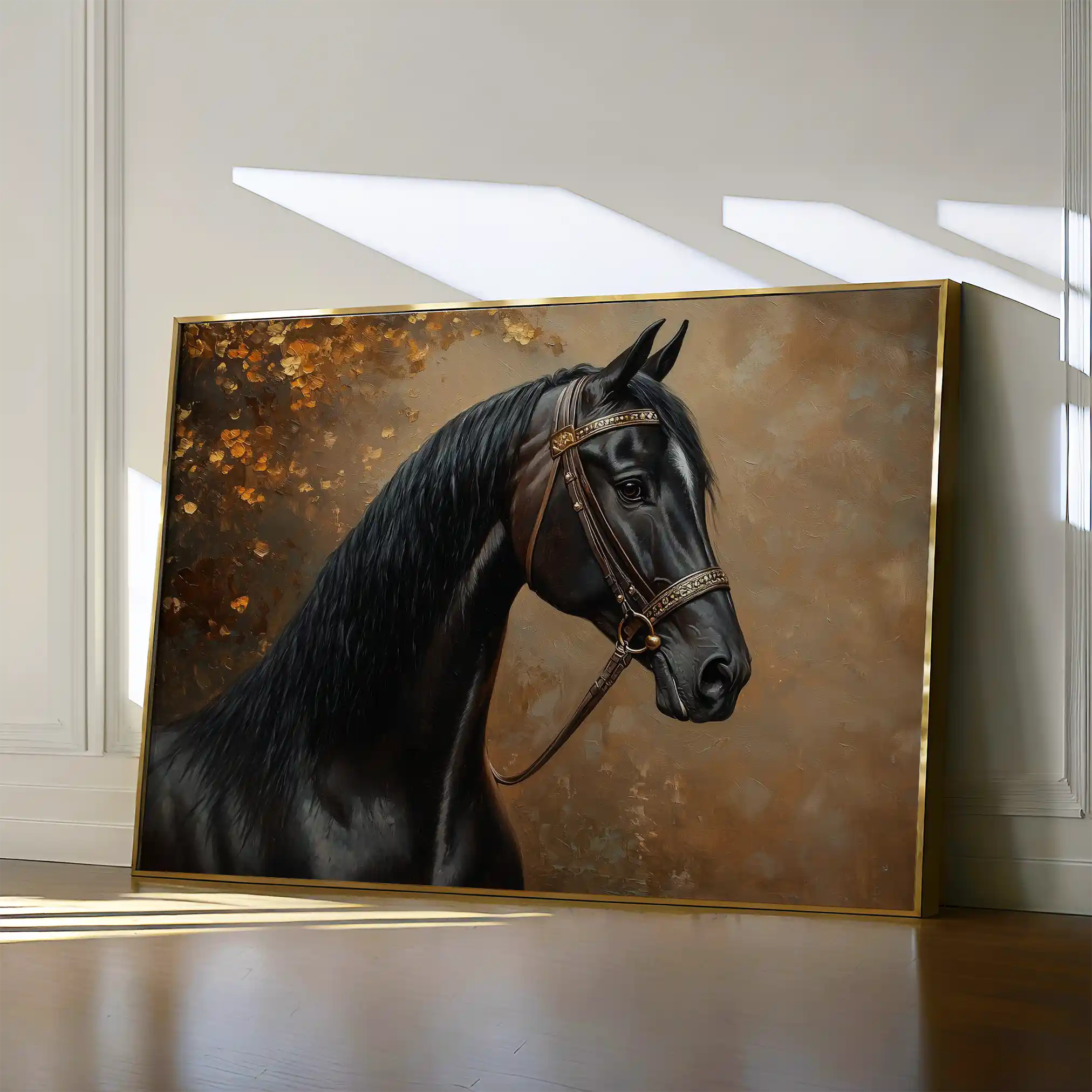 Horses 196 Canvas Art 90 x 60 cm / Stretched on hidden frame