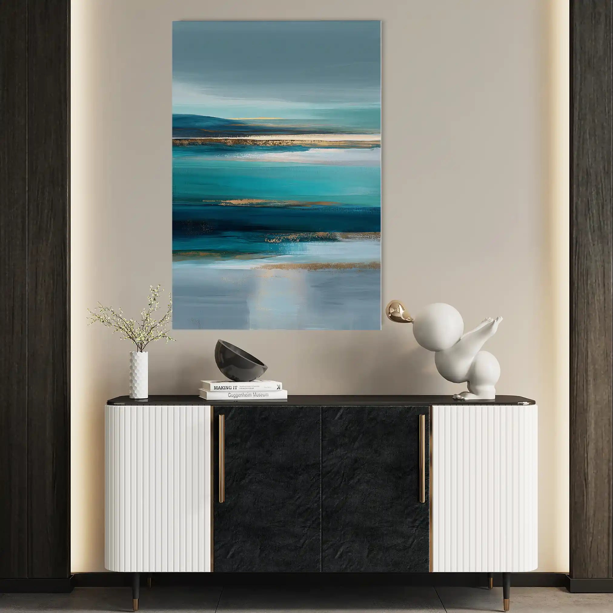 Abstract 1960 Canvas Art 60 x 40 cm / Stretched on hidden frame