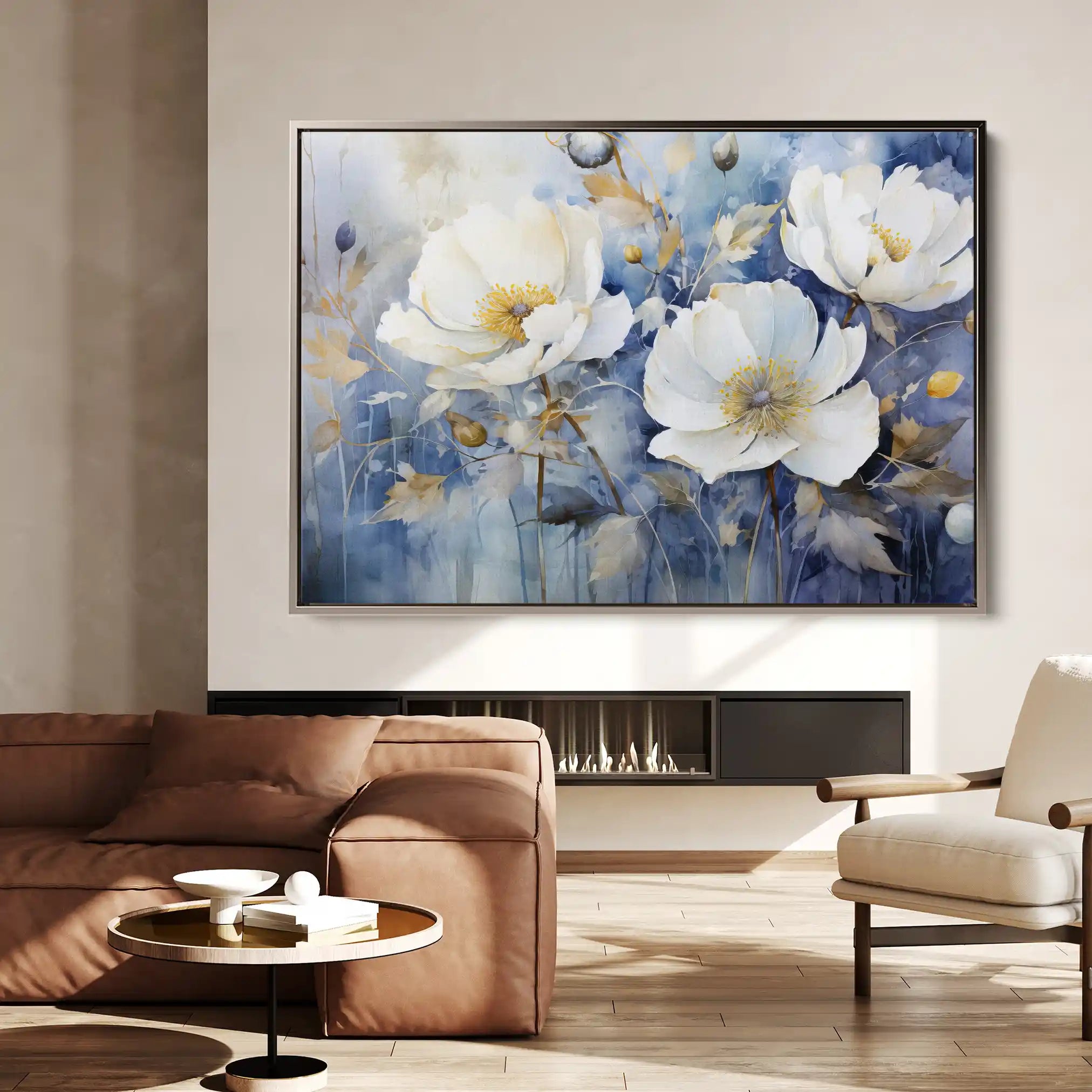 Floral Canvas Wall Art WAD197-F 90 x 60 cm / Stretched on hidden frame