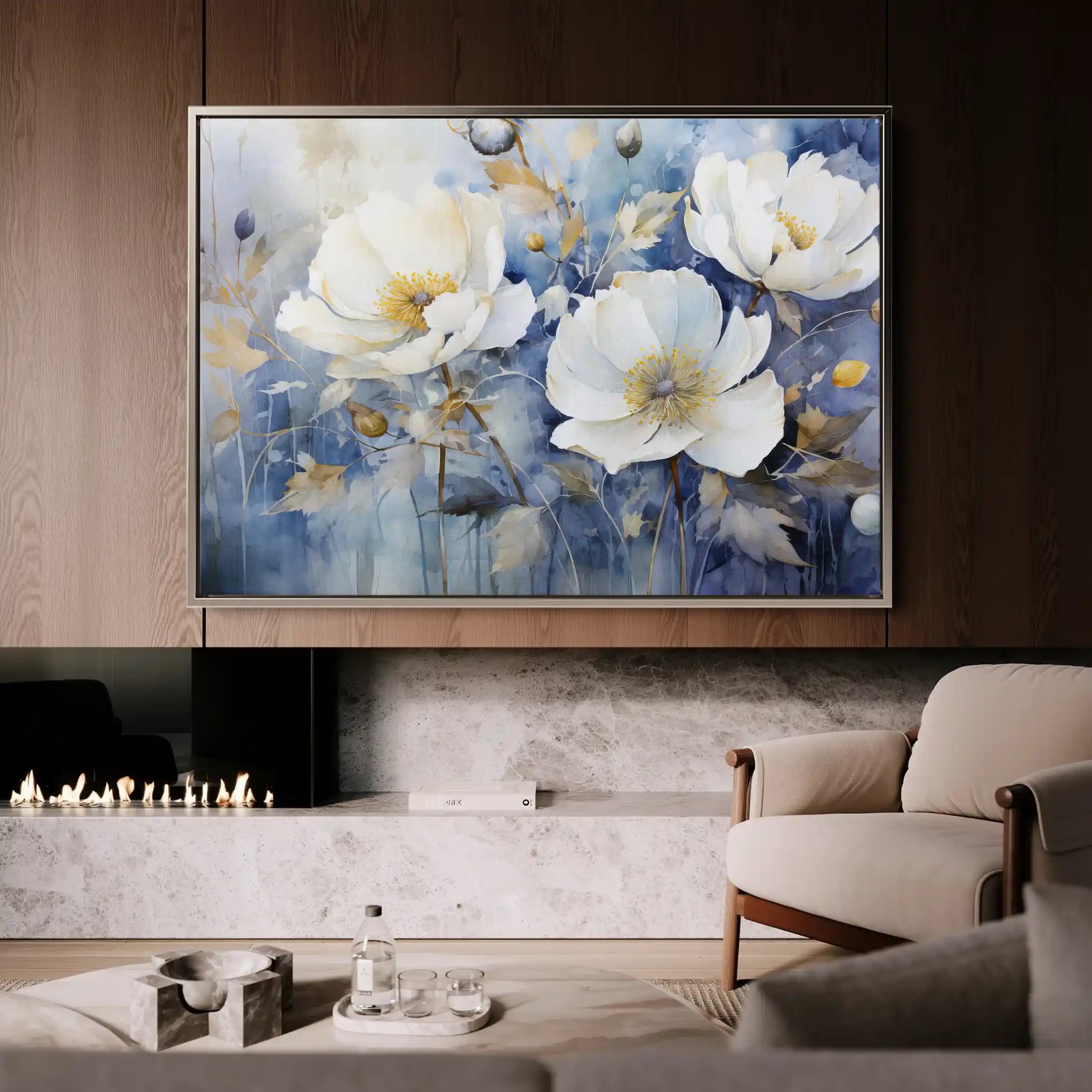 Floral Canvas Wall Art WAD197-F 90 x 60 cm / Stretched on hidden frame