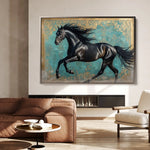 Horses 197 Canvas Art 90 x 60 cm / Stretched on hidden frame