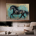 Horses 197 Canvas Art 90 x 60 cm / Stretched on hidden frame