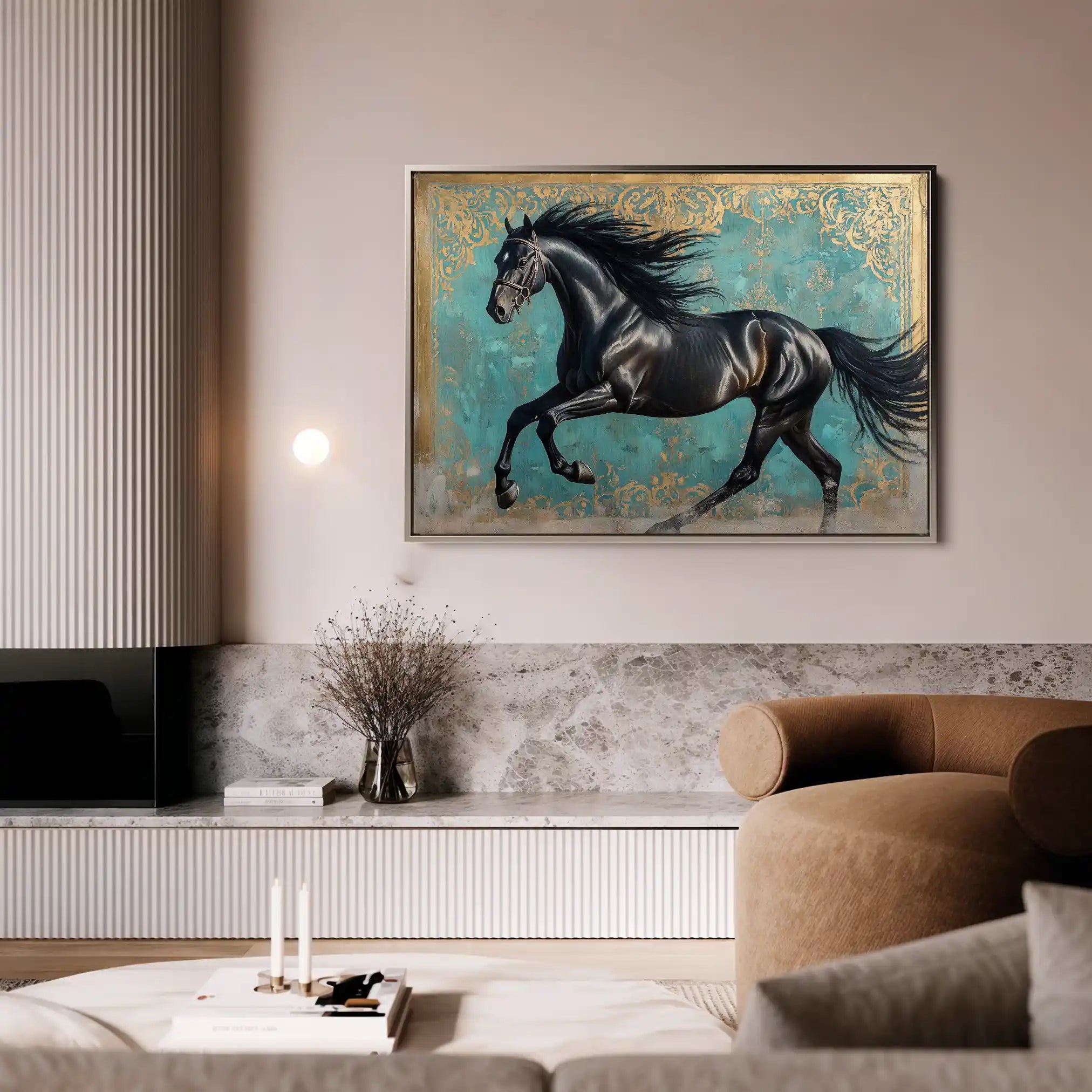 Horses 197 Canvas Art 90 x 60 cm / Stretched on hidden frame