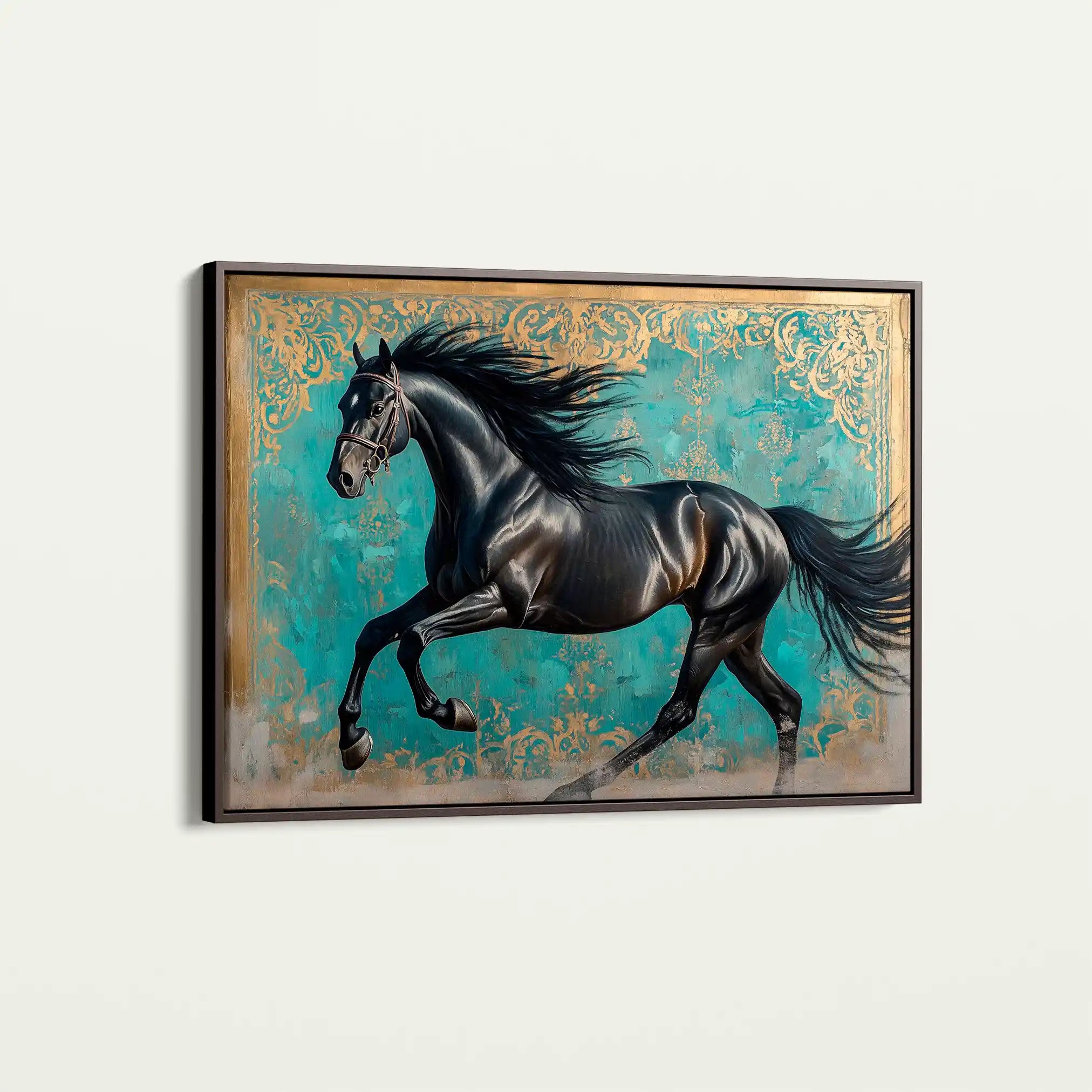 Horses 197 Canvas Art 90 x 60 cm / Stretched on hidden frame