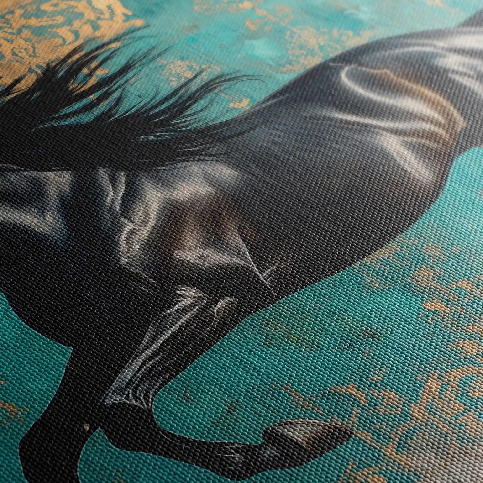 Horses 197 Canvas Art 90 x 60 cm / Stretched on hidden frame