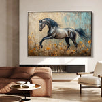 Horses 198 Canvas Art 90 x 60 cm / Stretched on hidden frame