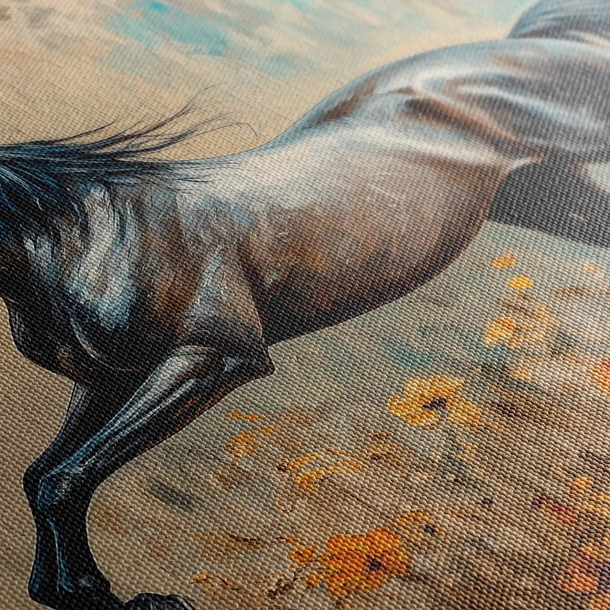 Horses 198 Canvas Art 90 x 60 cm / Stretched on hidden frame