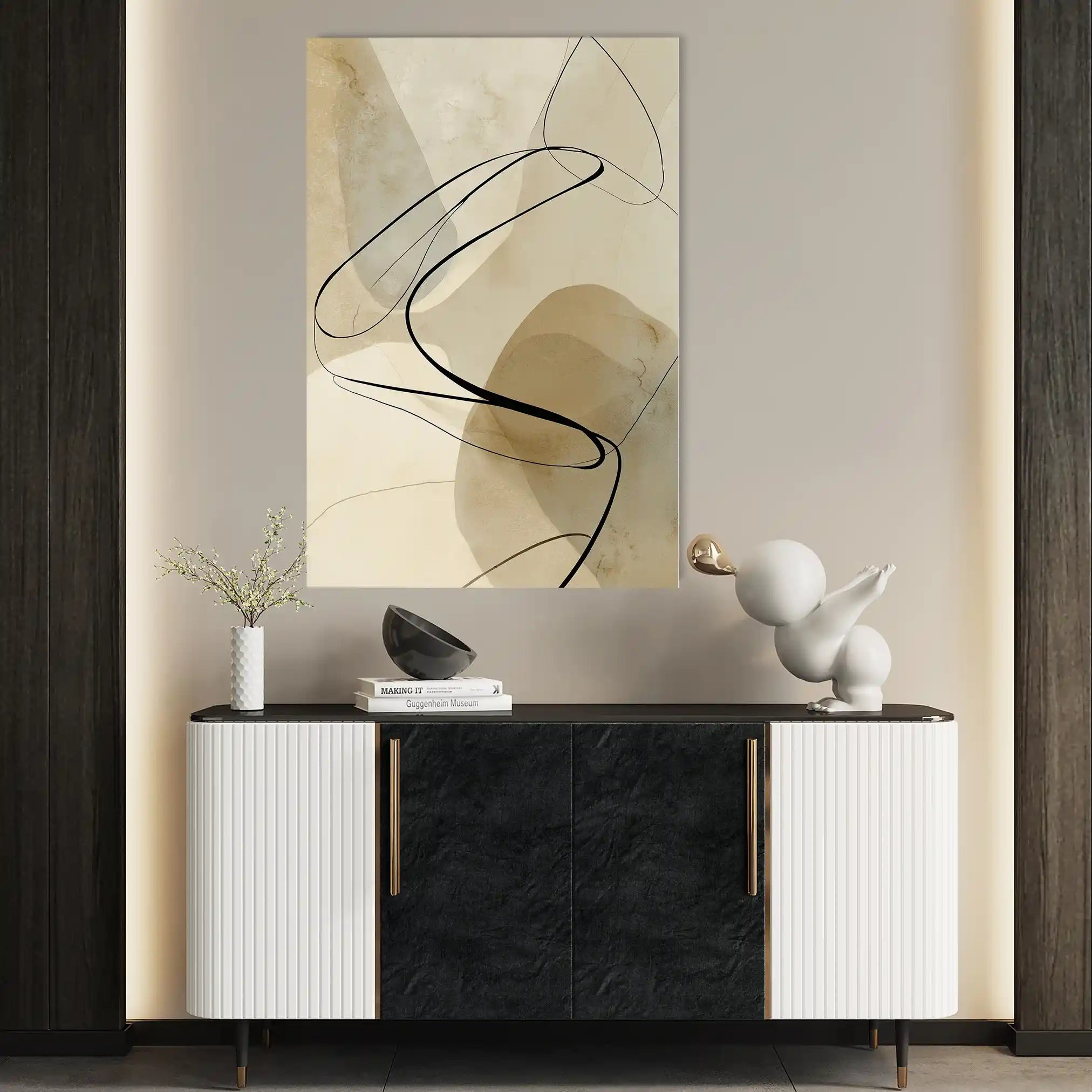 Abstract 1985 Canvas Art 60 x 40 cm / Stretched on hidden frame