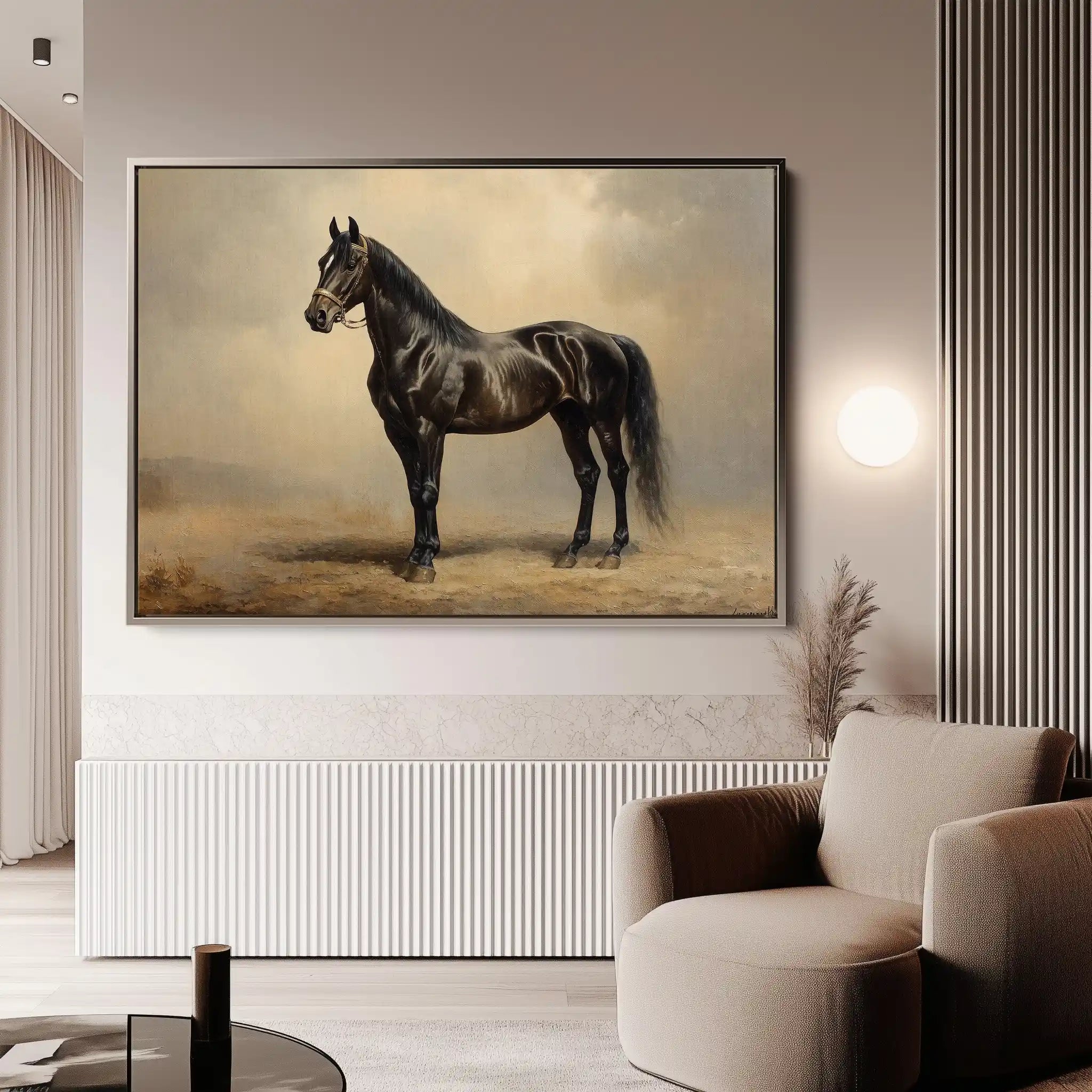 Horses 199 Canvas Art 90 x 60 cm / Stretched on hidden frame