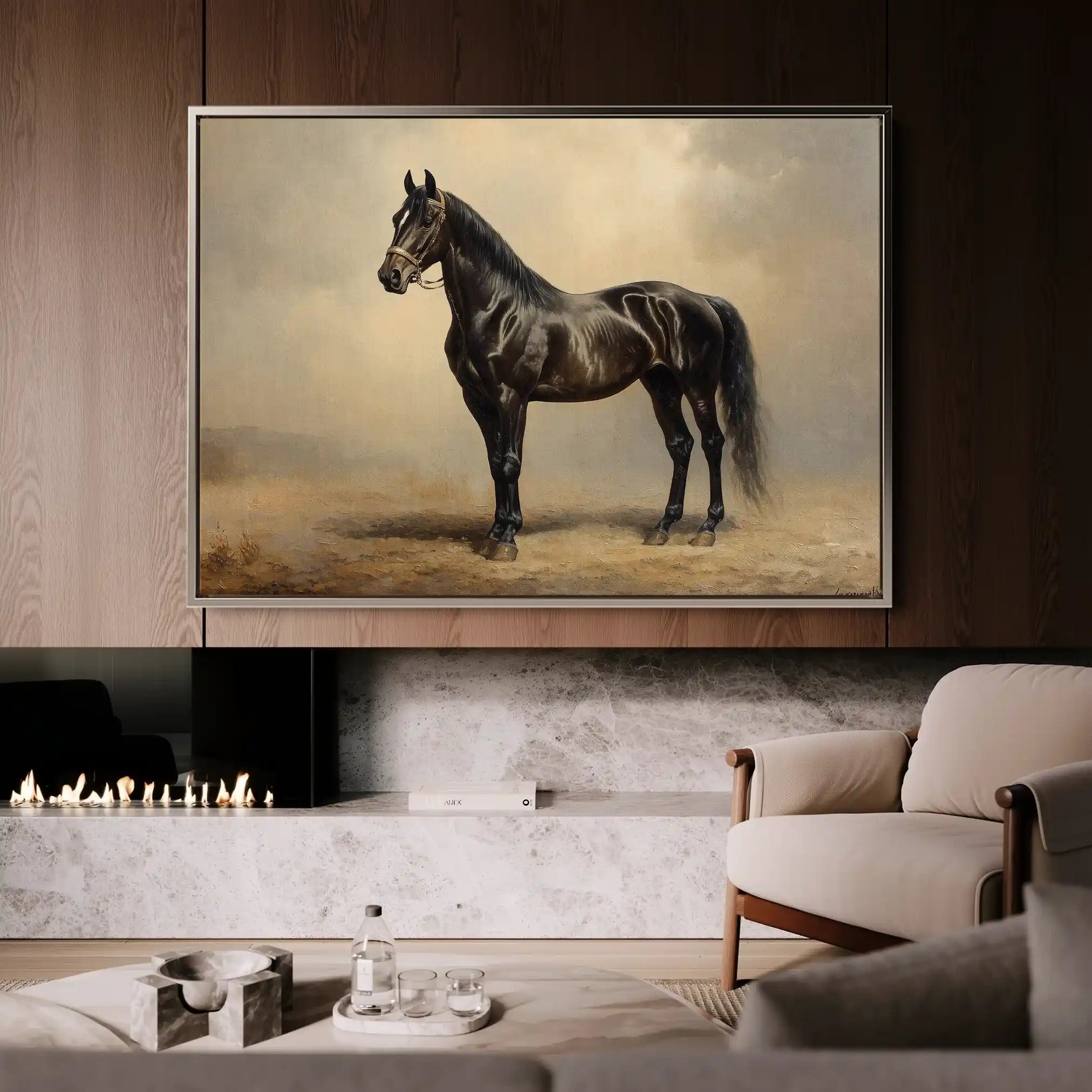 Horses 199 Canvas Art 90 x 60 cm / Stretched on hidden frame