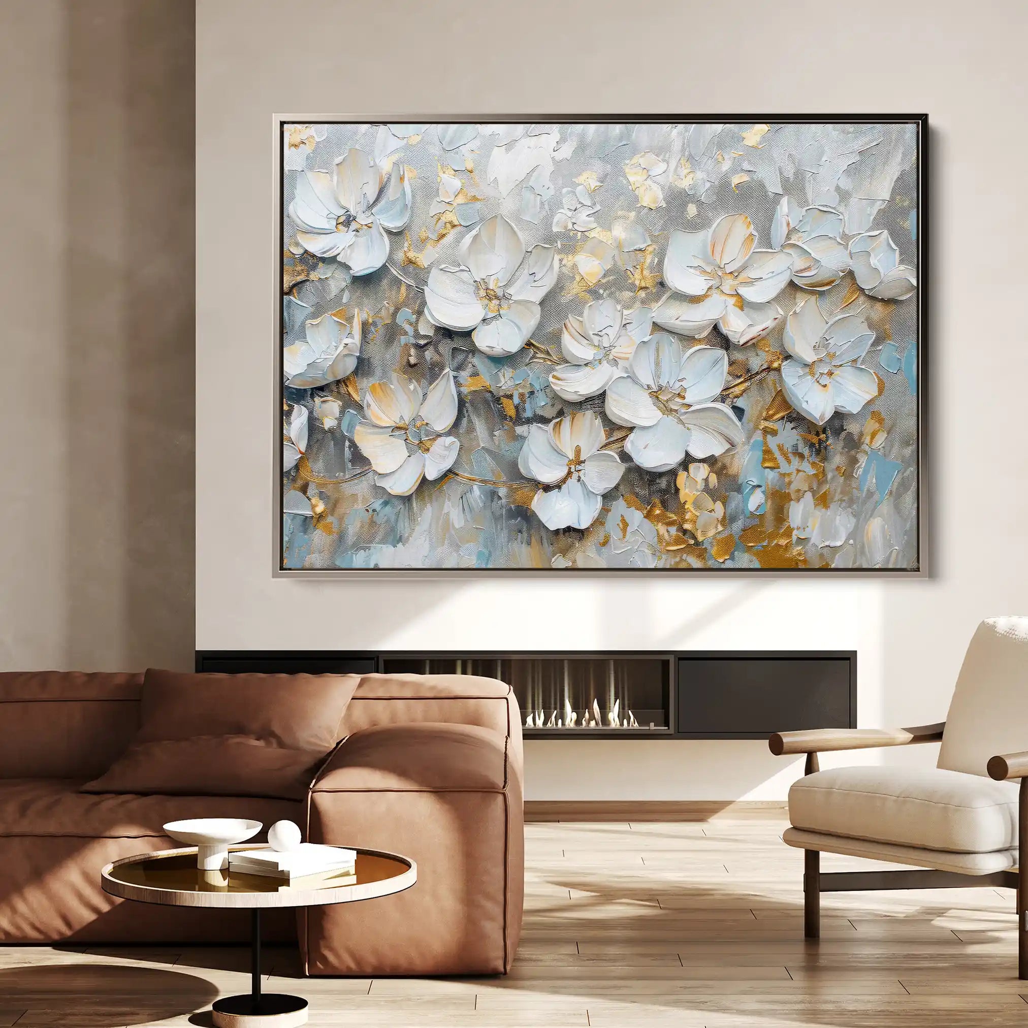 Floral Canvas Wall Art WAD201-F 90 x 60 cm / Stretched on hidden frame