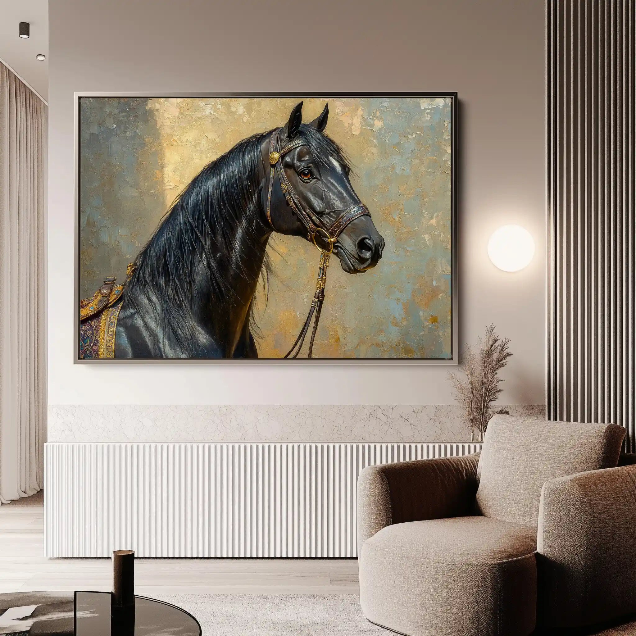 Horses 201 Canvas Art 90 x 60 cm / Stretched on hidden frame