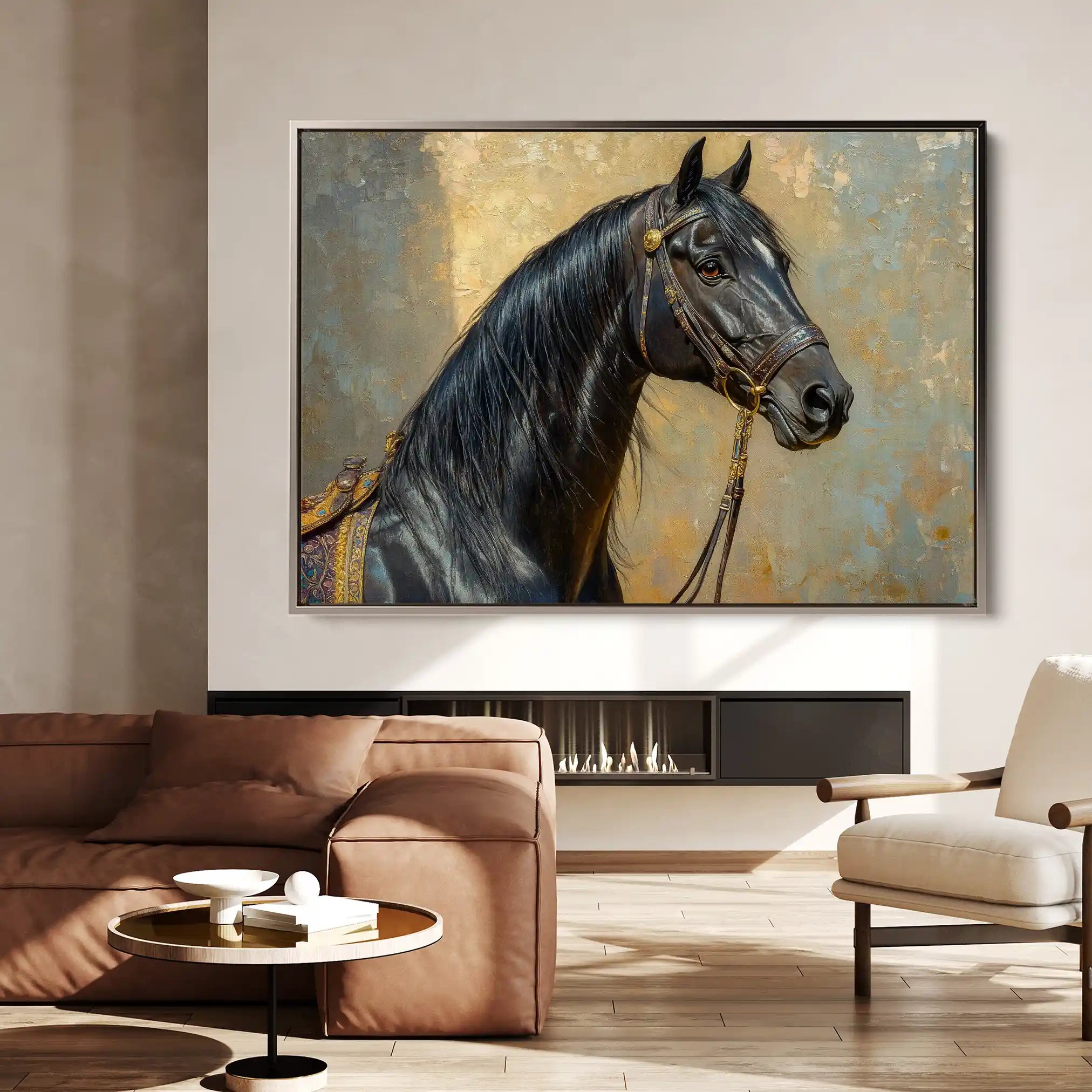 Horses 201 Canvas Art 90 x 60 cm / Stretched on hidden frame