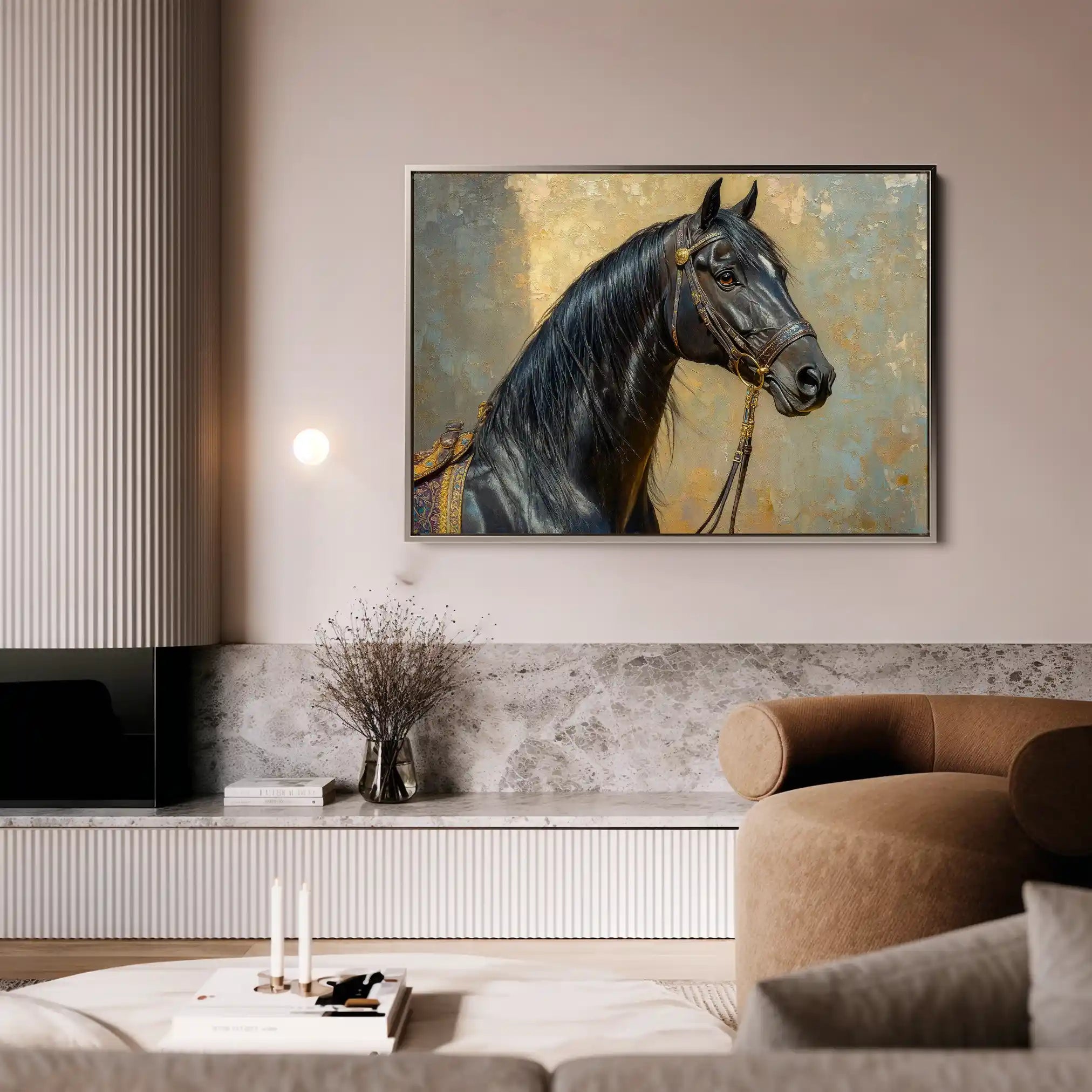 Horses 201 Canvas Art 90 x 60 cm / Stretched on hidden frame