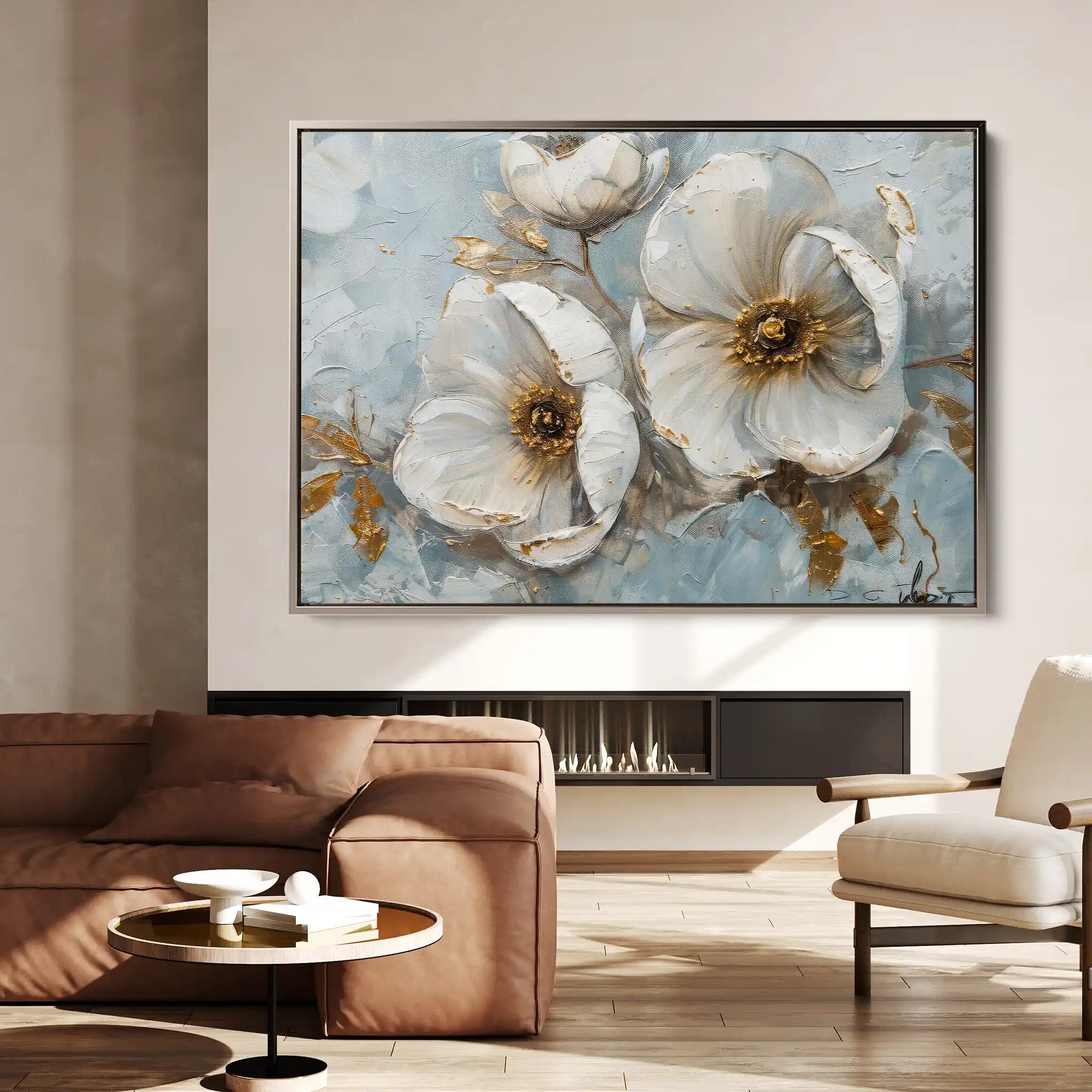 Floral Canvas Wall Art WAD202-F 90 x 60 cm / Stretched on hidden frame