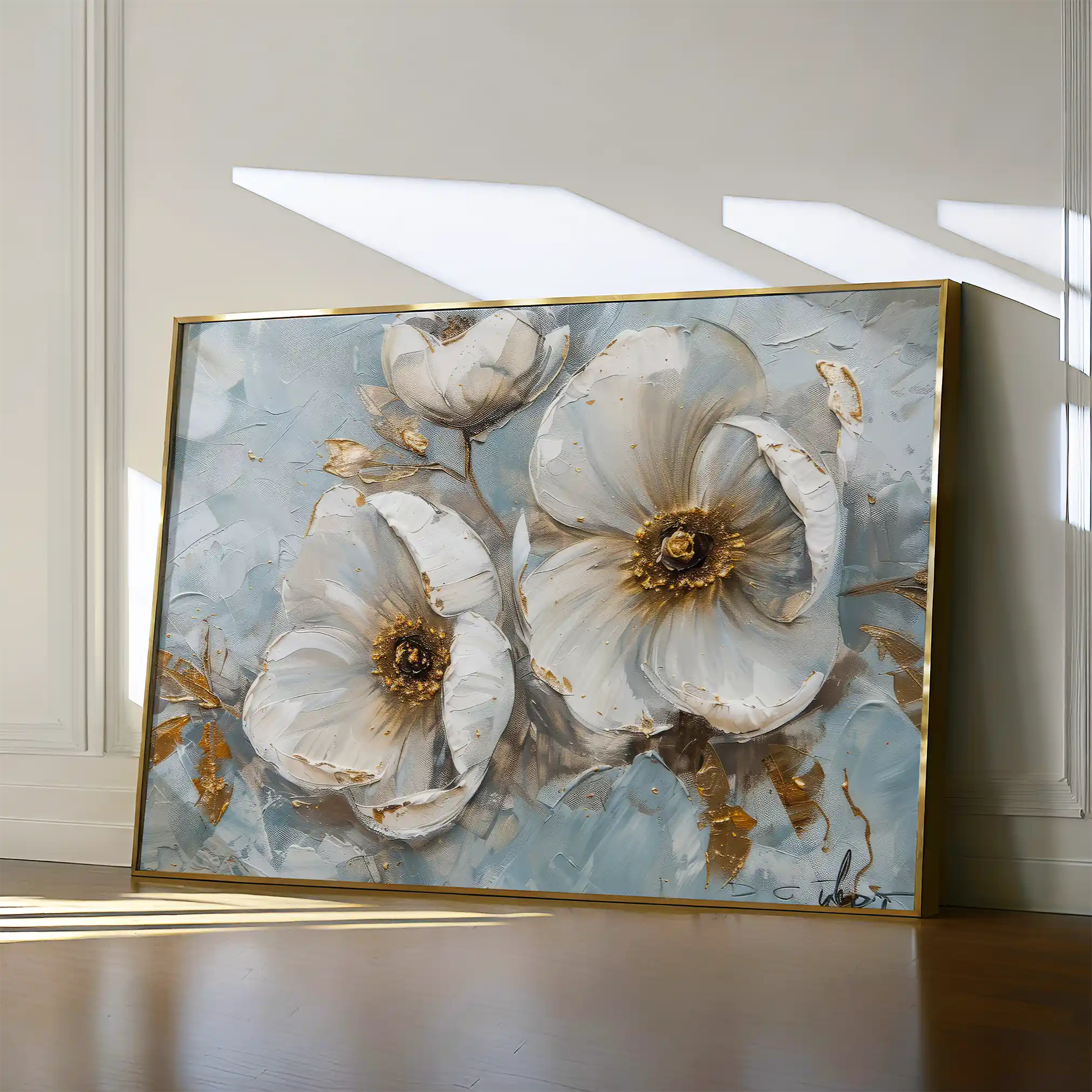 Floral Canvas Wall Art WAD202-F 90 x 60 cm / Stretched on hidden frame