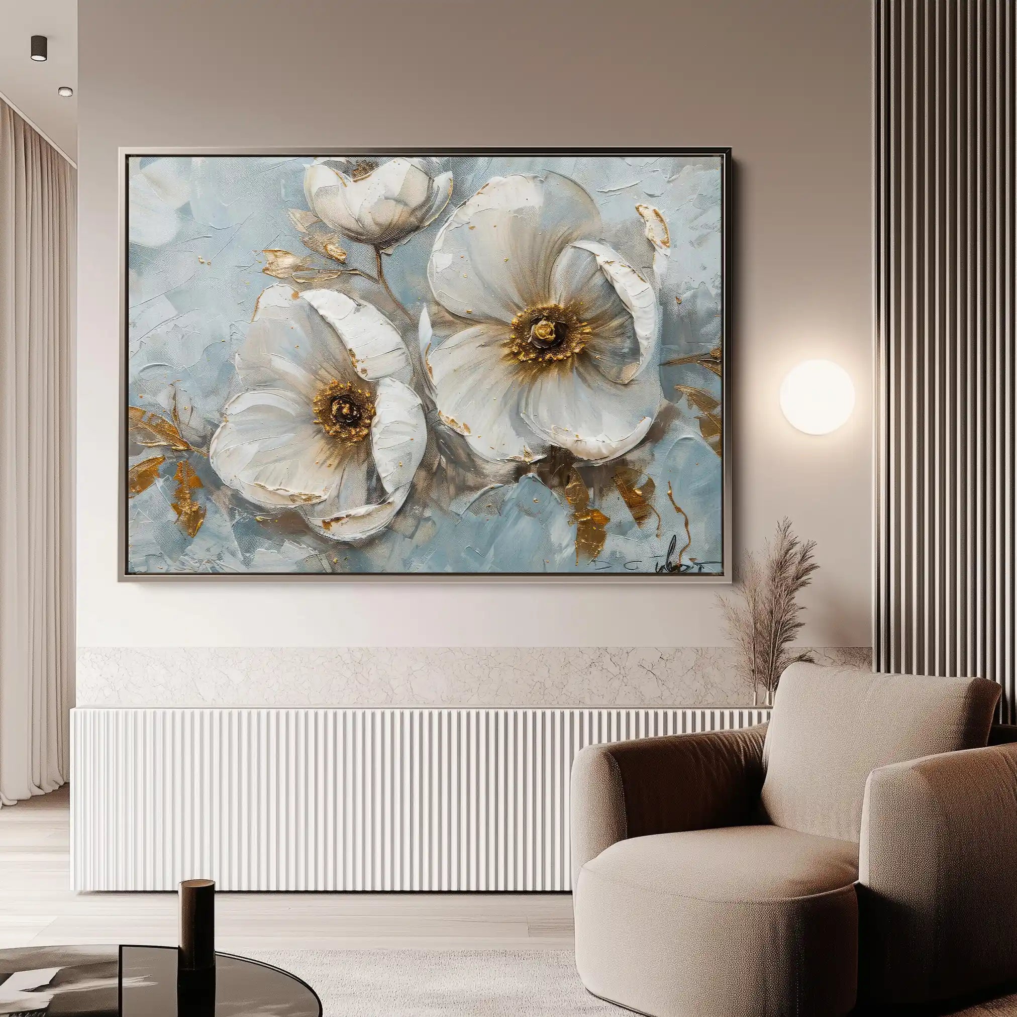Floral Canvas Wall Art WAD202-F 90 x 60 cm / Stretched on hidden frame