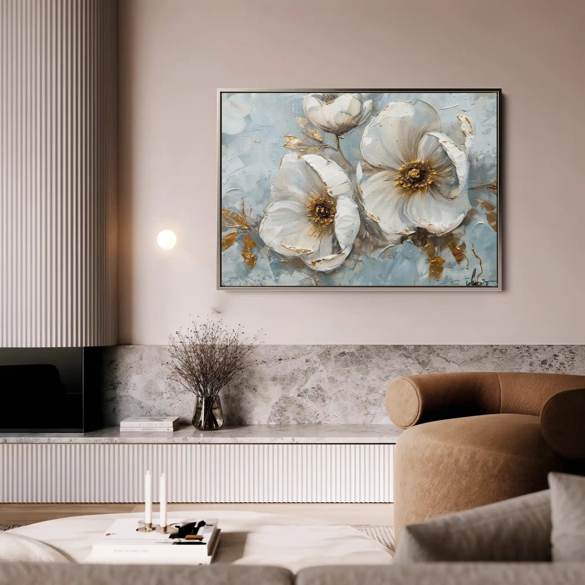 Floral Canvas Wall Art WAD202-F 90 x 60 cm / Stretched on hidden frame