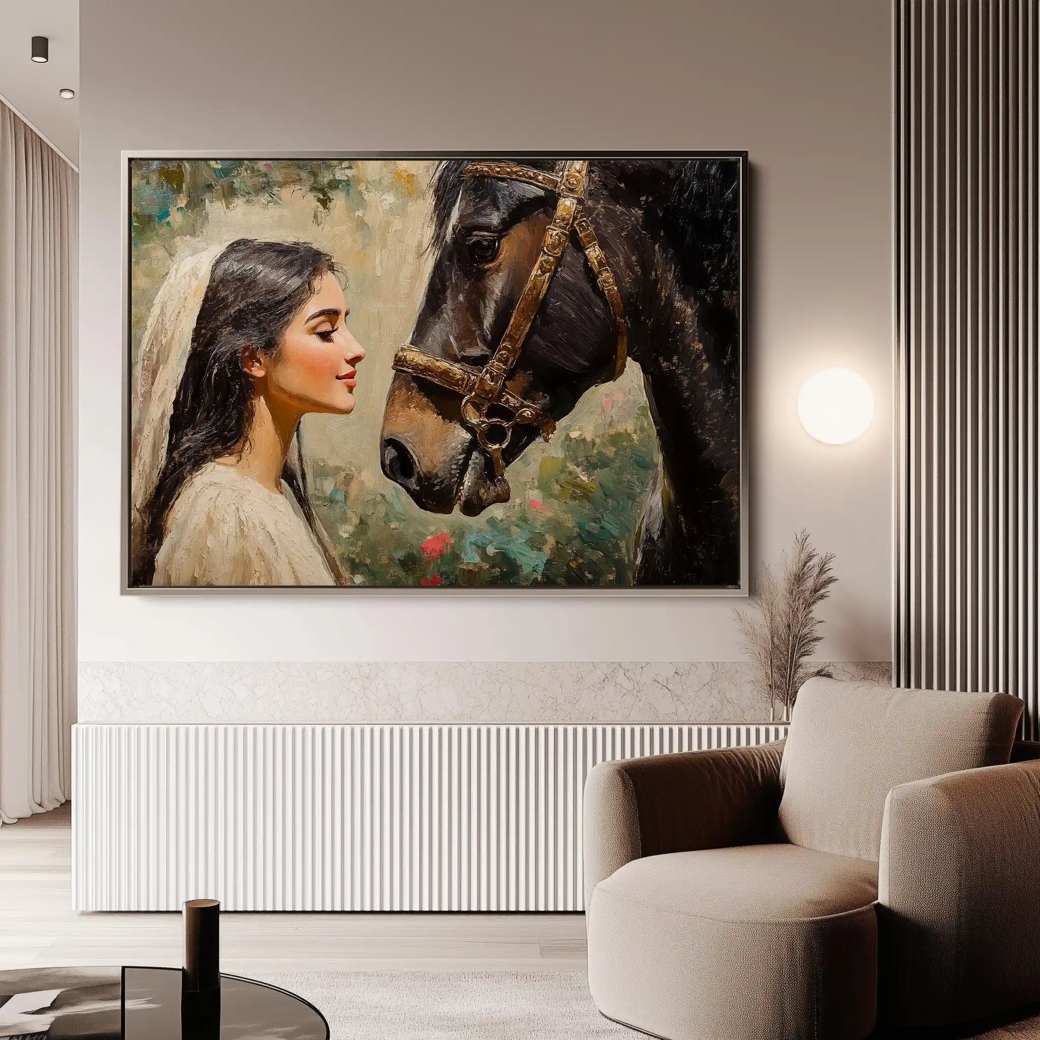 Horses 202 Canvas Art 90 x 60 cm / Stretched on hidden frame