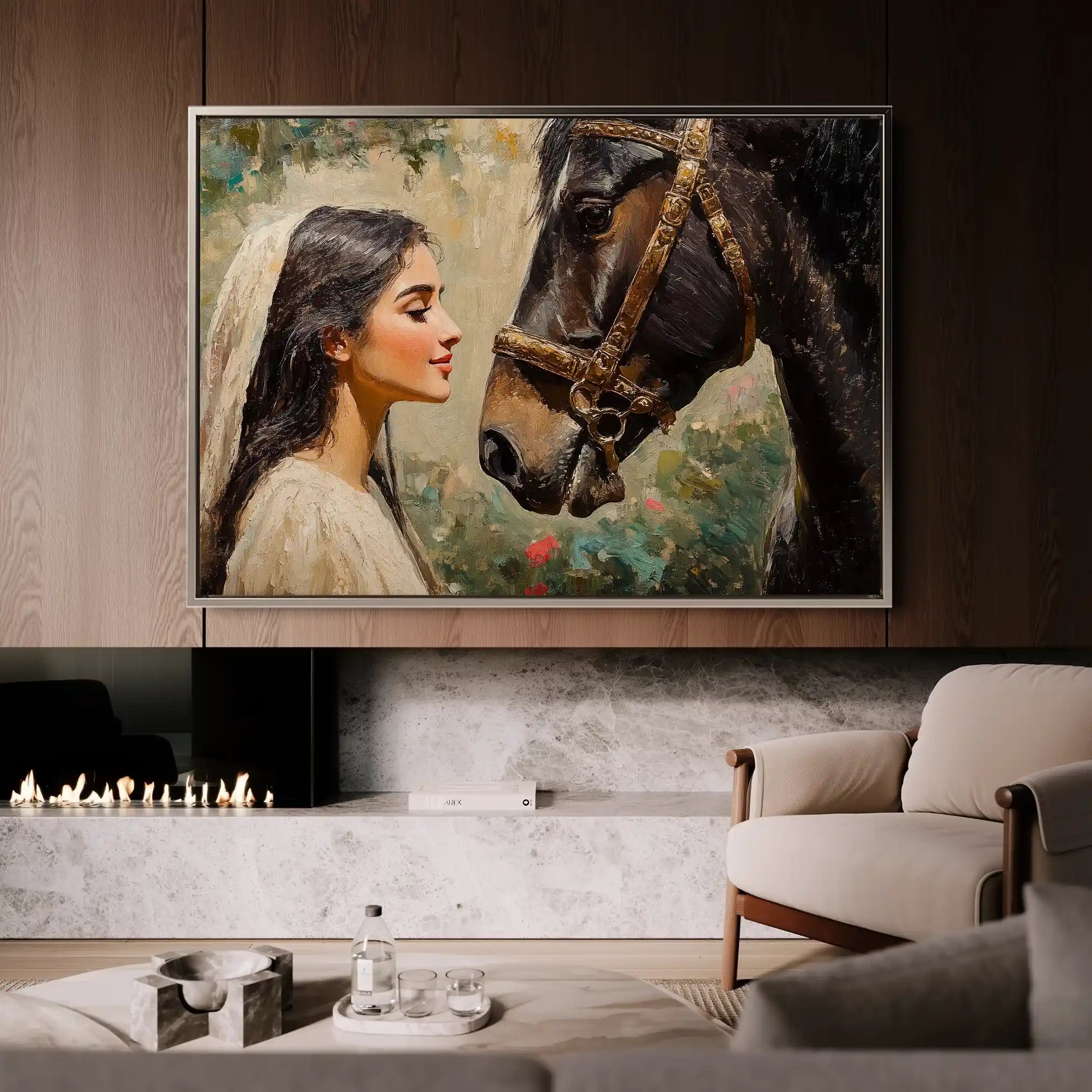 Horses 202 Canvas Art 90 x 60 cm / Stretched on hidden frame