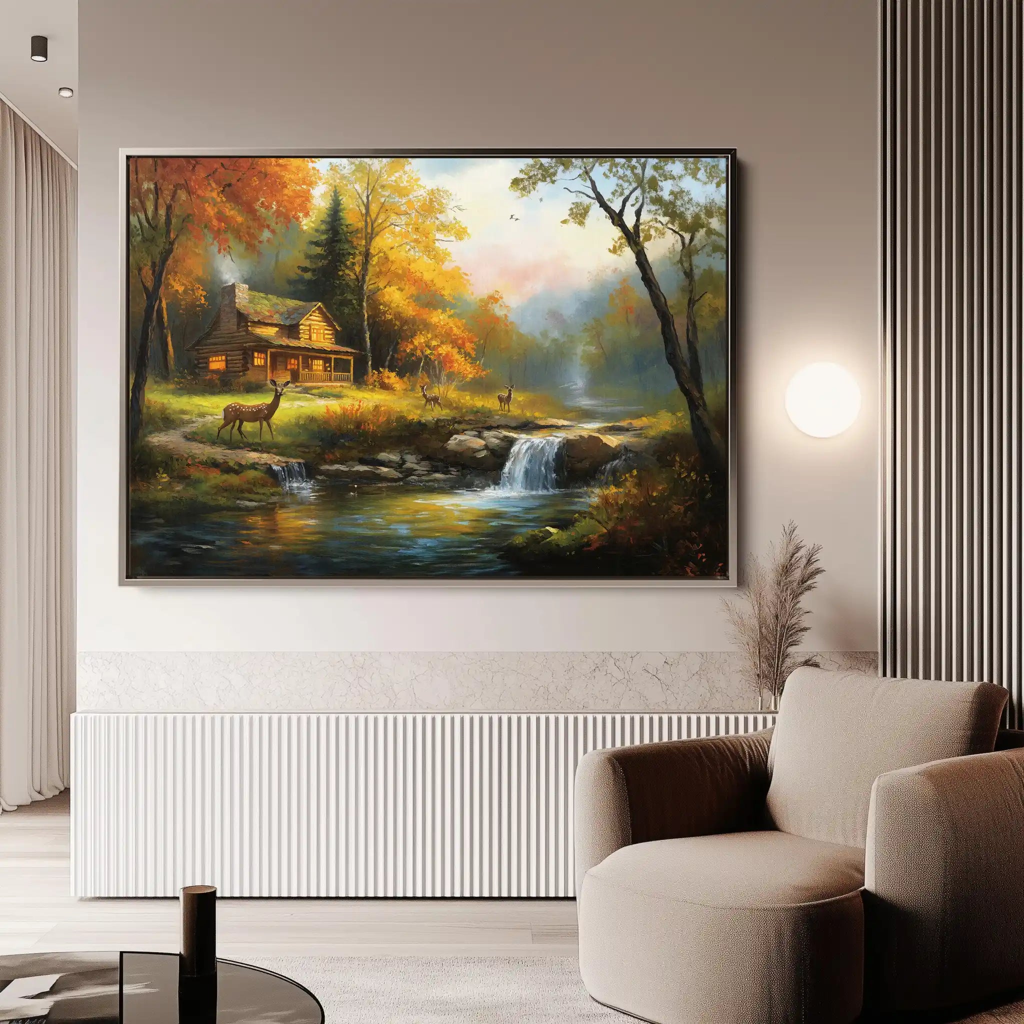 Landscape 202 Canvas Art 90 x 60 cm / Stretched on hidden frame
