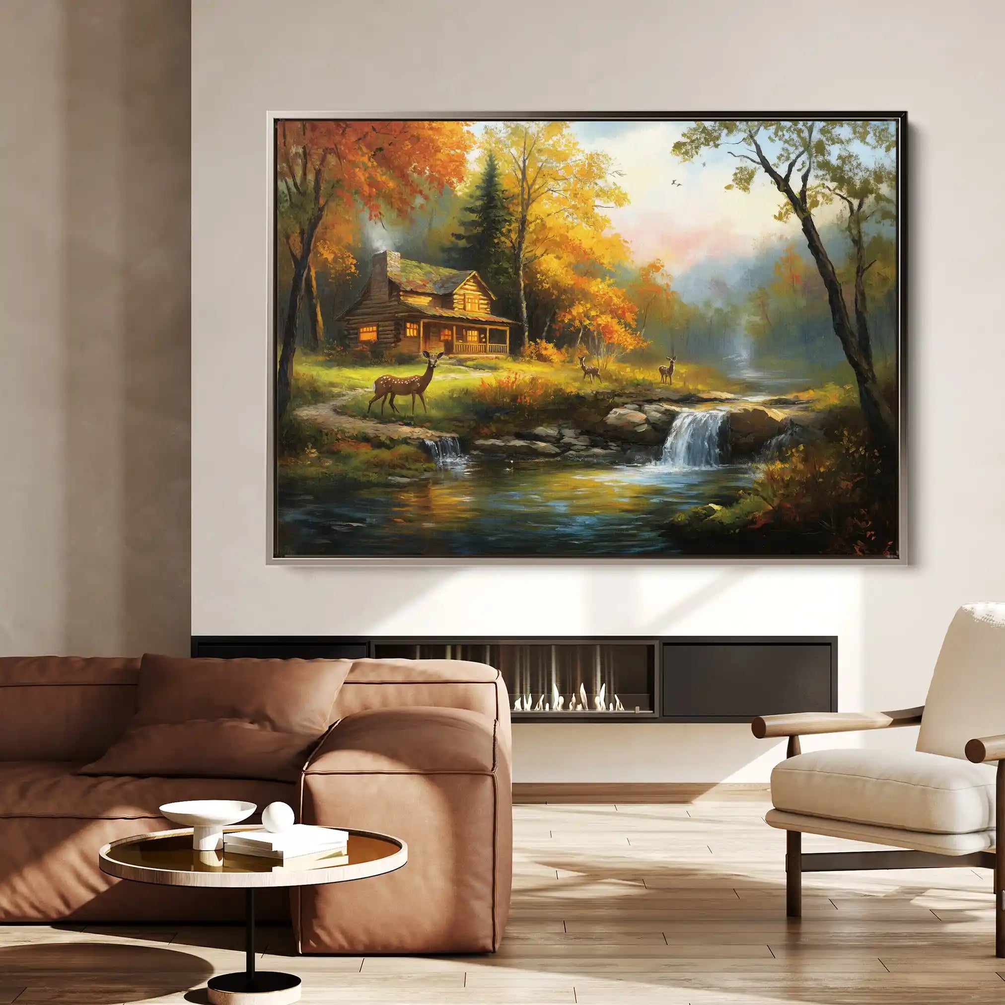 Landscape 202 Canvas Art 90 x 60 cm / Stretched on hidden frame