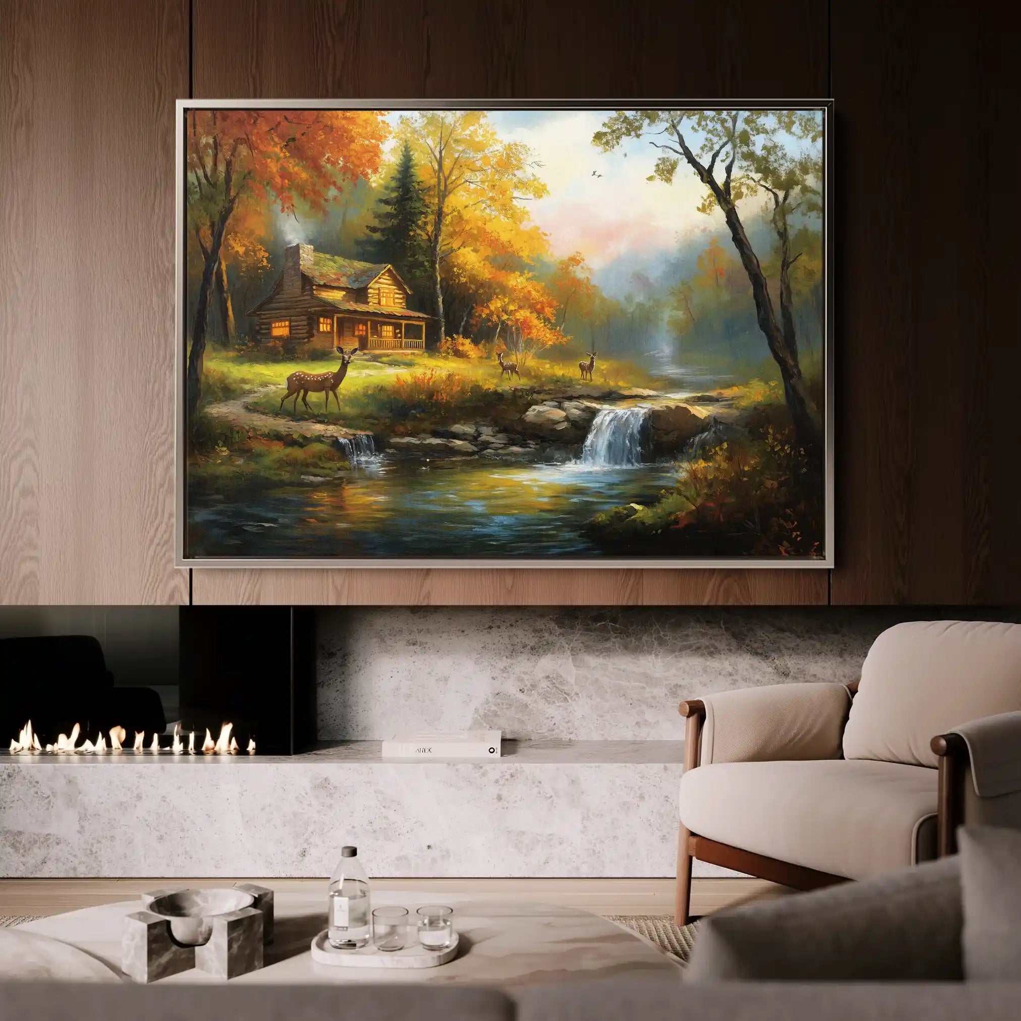 Landscape 202 Canvas Art 90 x 60 cm / Stretched on hidden frame