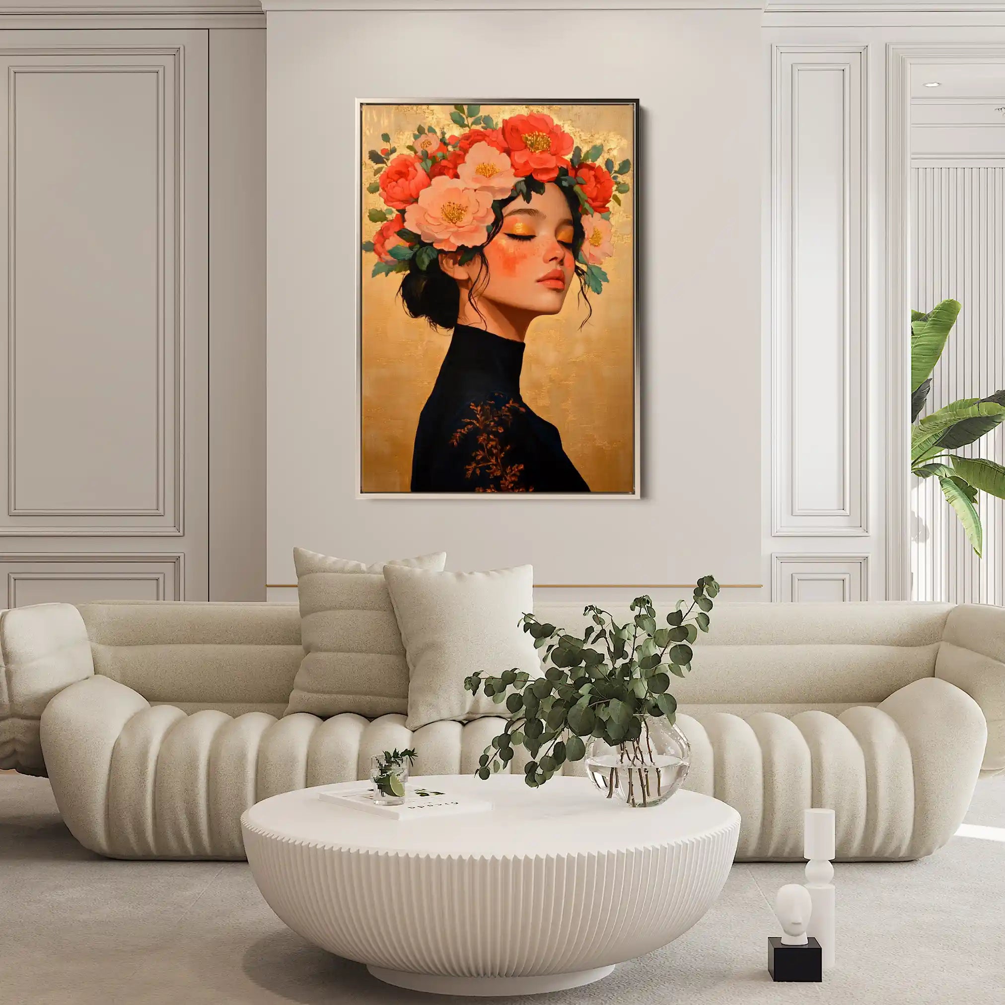 Portrait 202 Canvas Art 90 x 60 cm / Stretched on hidden frame