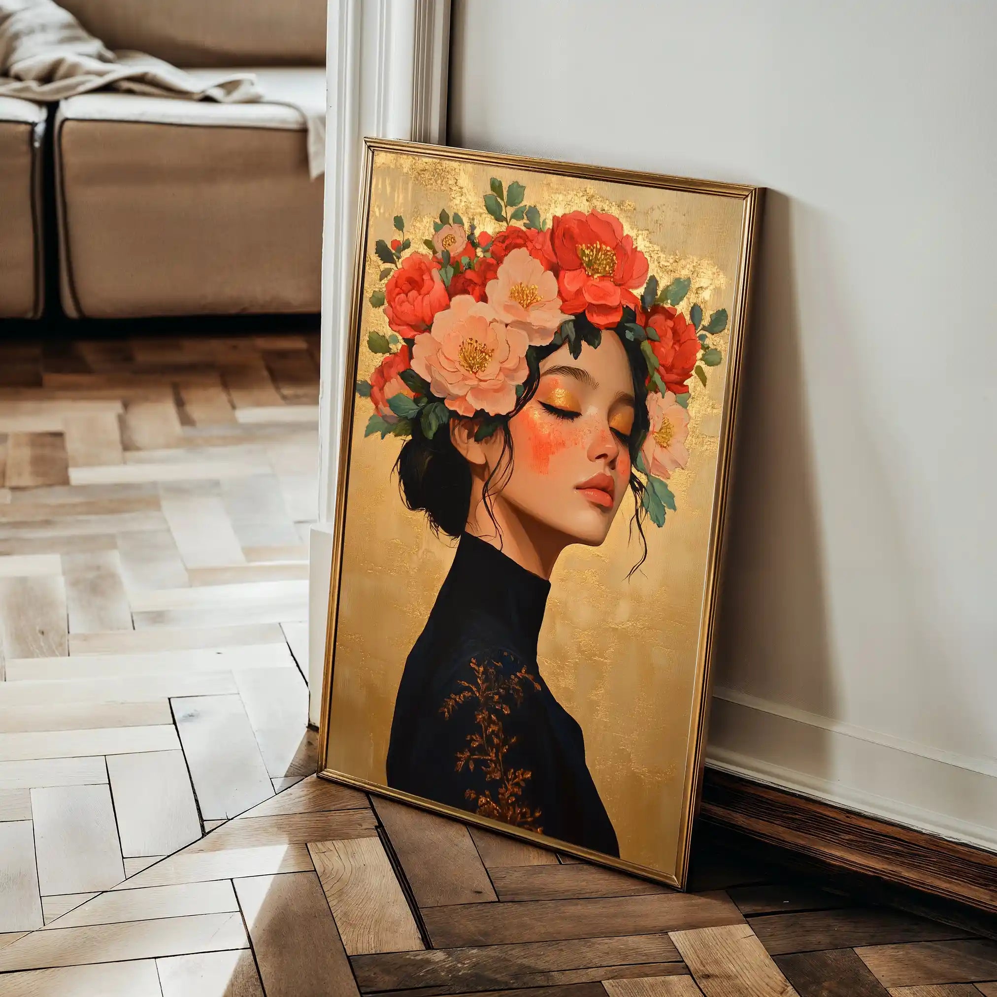 Portrait 202 Canvas Art 90 x 60 cm / Stretched on hidden frame