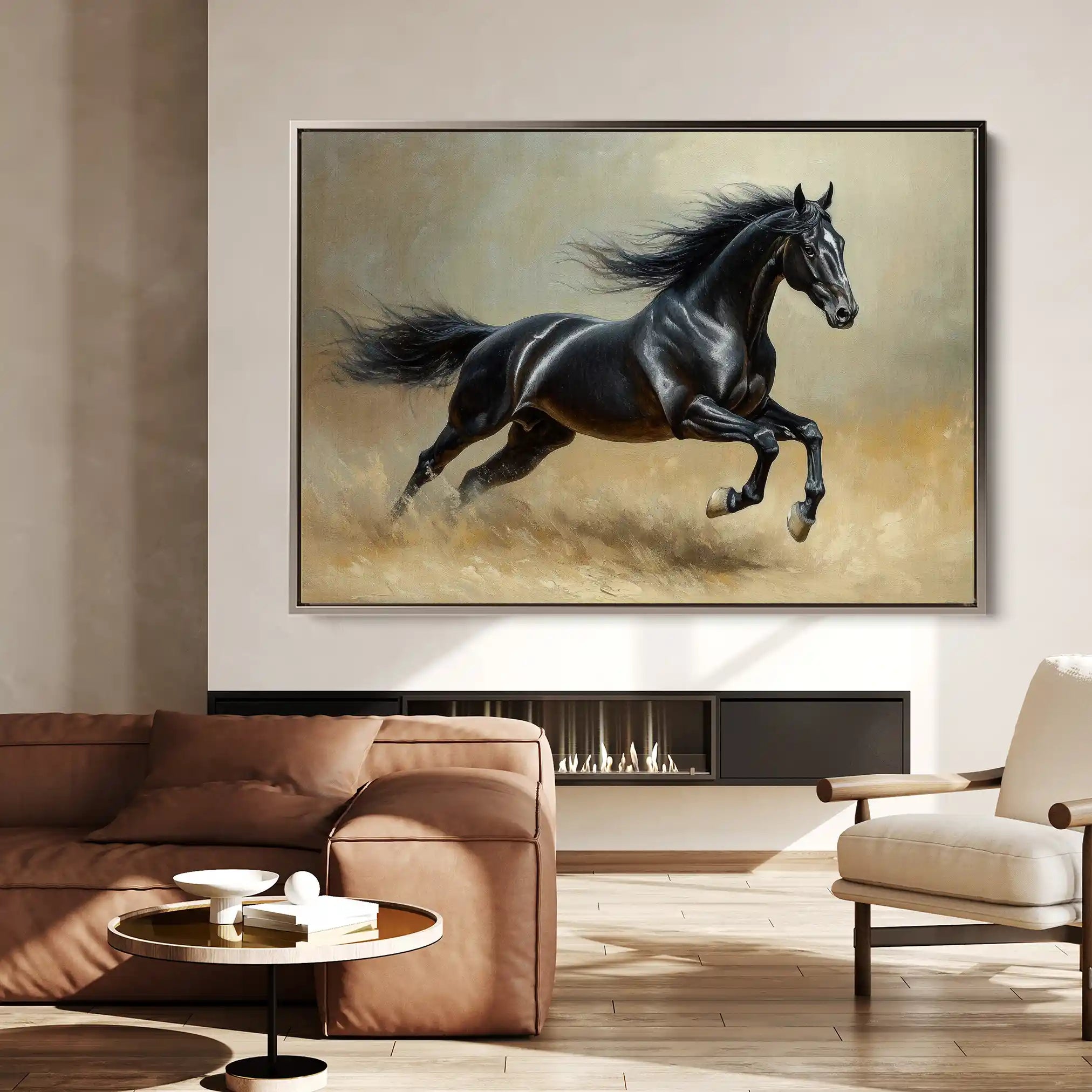 Horses 203 Canvas Art 90 x 60 cm / Stretched on hidden frame