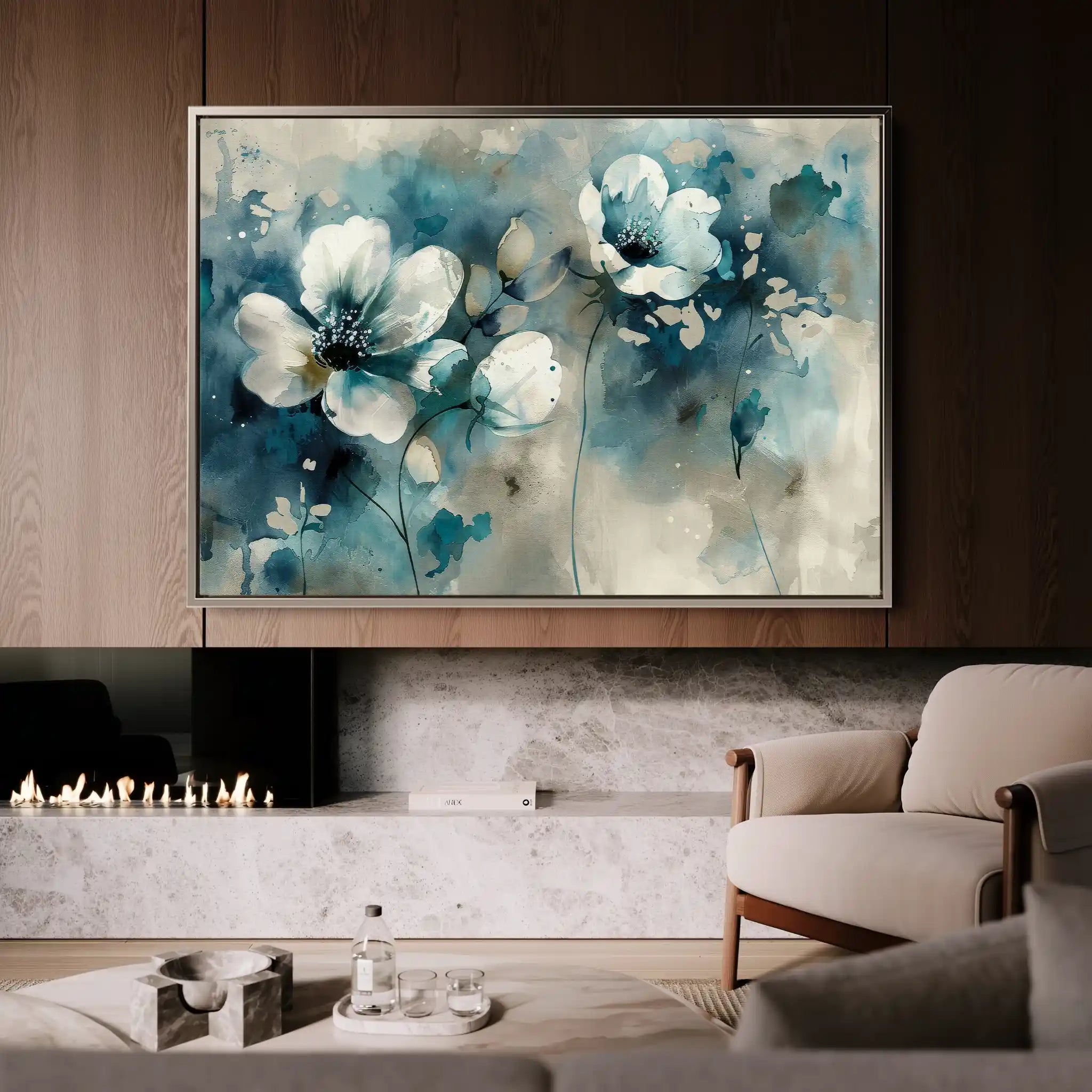 Floral Canvas Wall Art WAD204-F 90 x 60 cm / Stretched on hidden frame