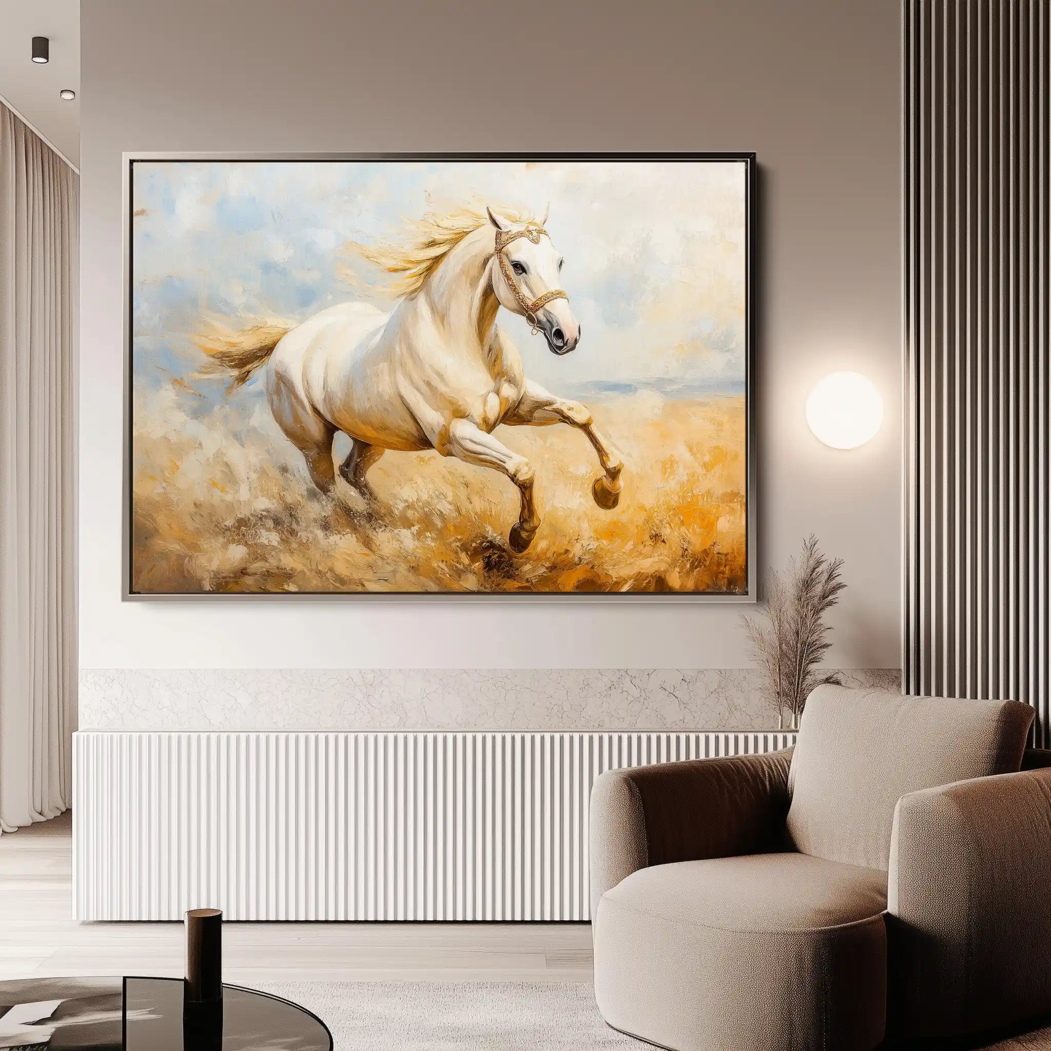 Horses 204 Canvas Art 90 x 60 cm / Stretched on hidden frame