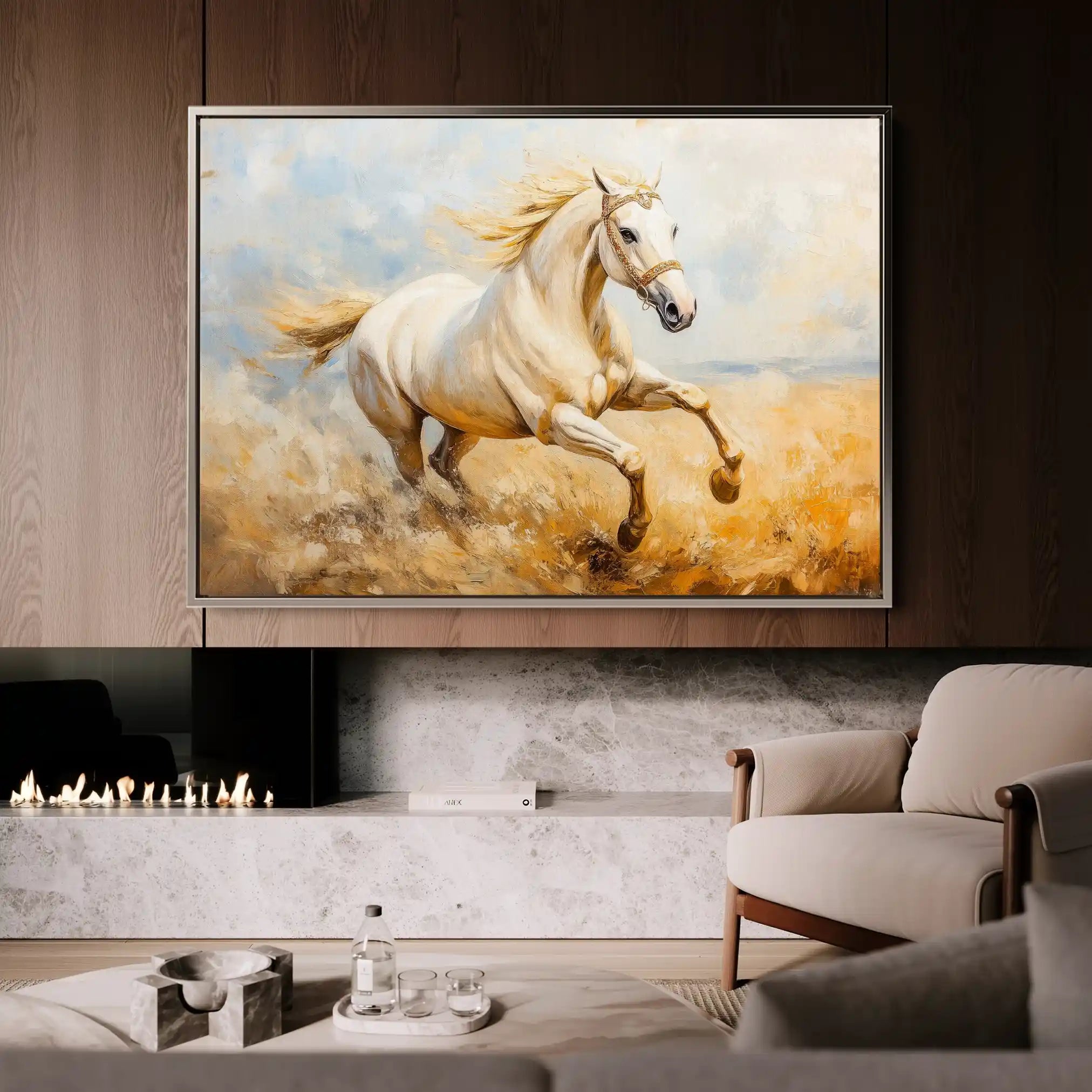 Horses 204 Canvas Art 90 x 60 cm / Stretched on hidden frame