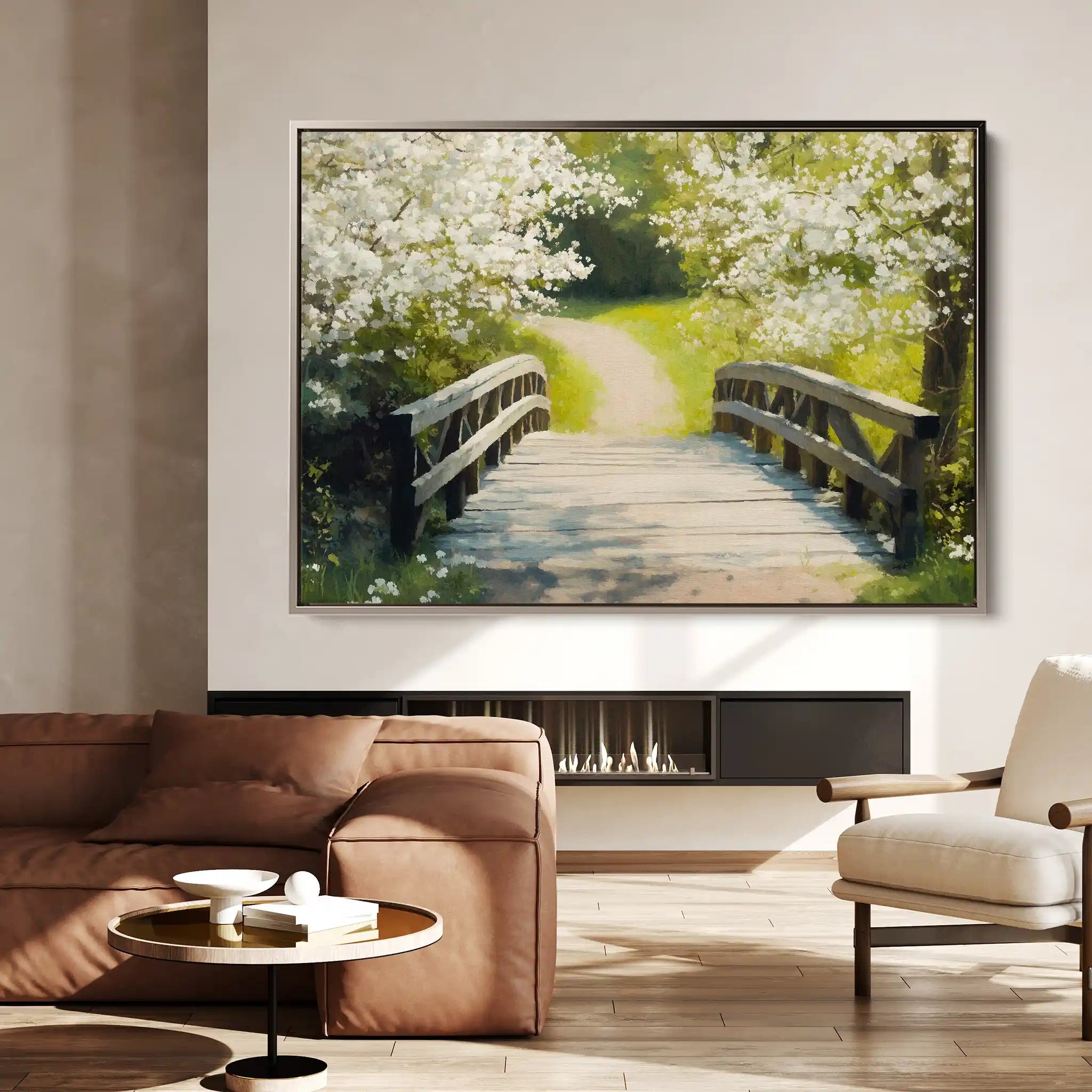 Landscape 204 Canvas Art 90 x 60 cm / Stretched on hidden frame