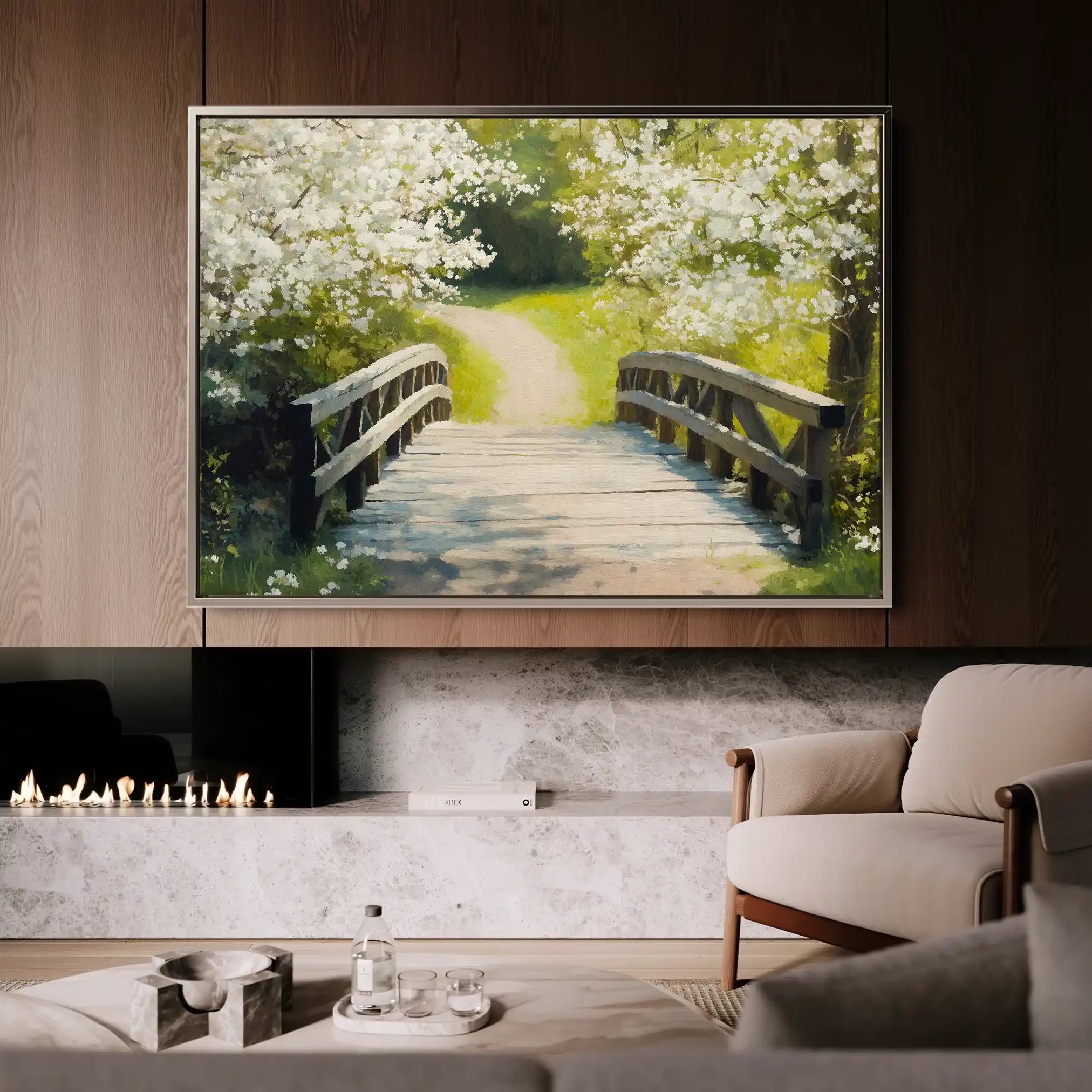Landscape 204 Canvas Art 90 x 60 cm / Stretched on hidden frame