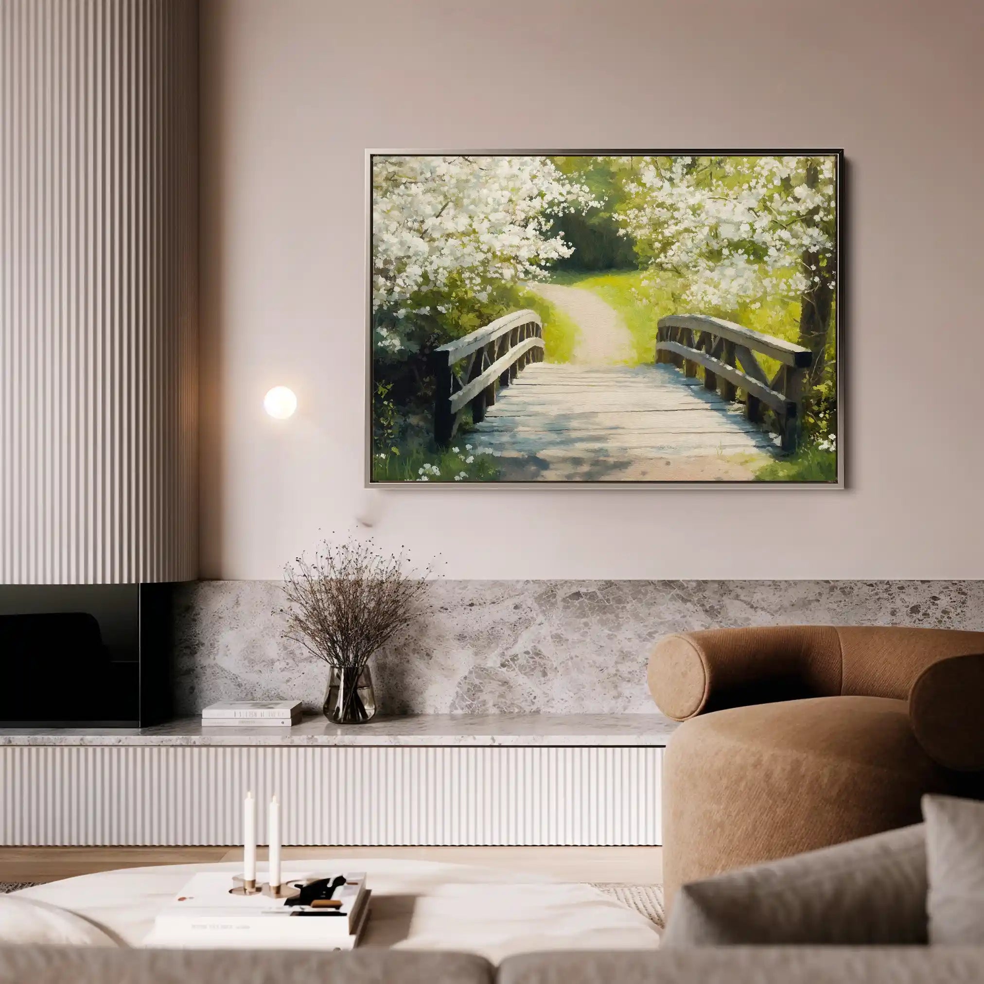 Landscape 204 Canvas Art 90 x 60 cm / Stretched on hidden frame