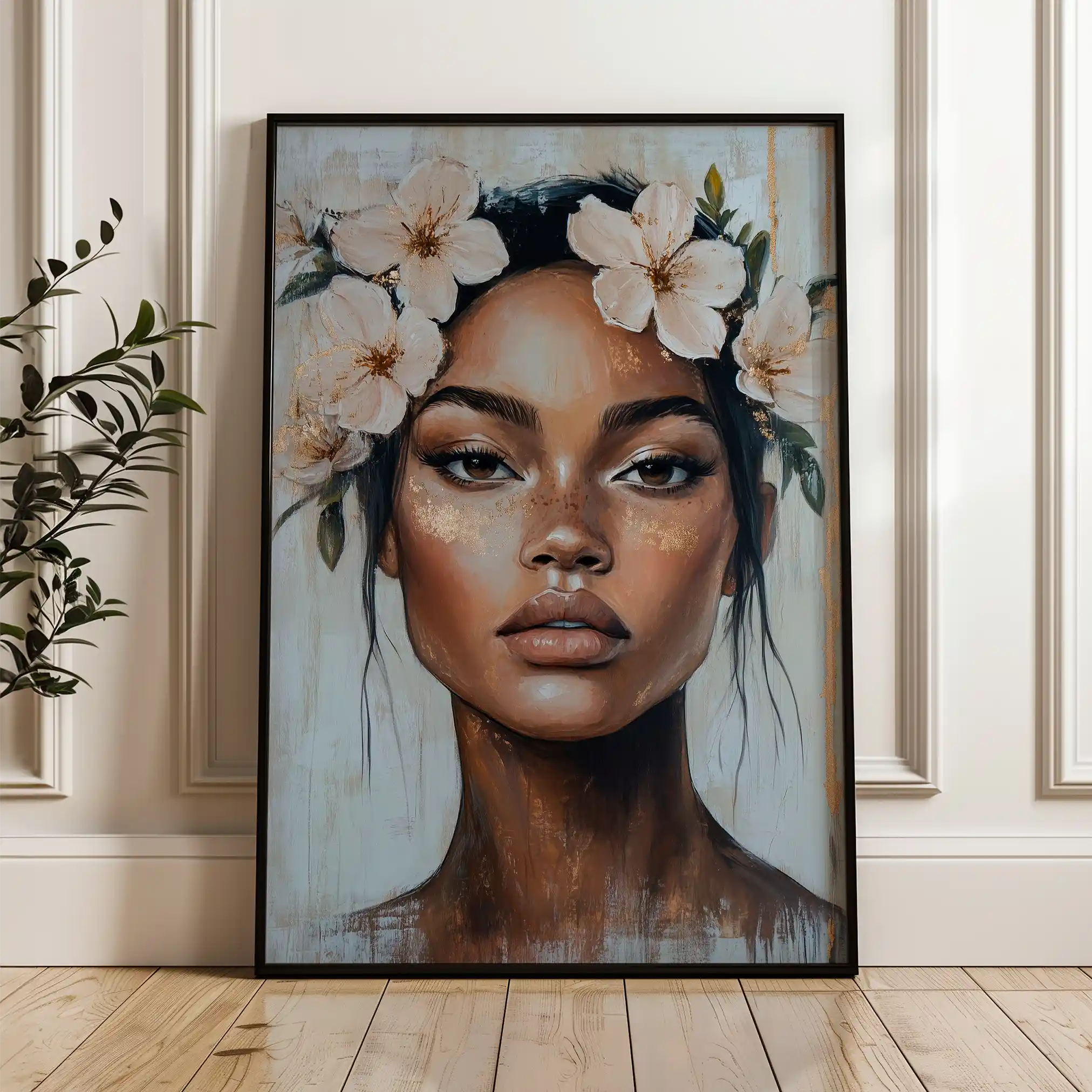 Portrait 204 Canvas Art 90 x 60 cm / Stretched on hidden frame