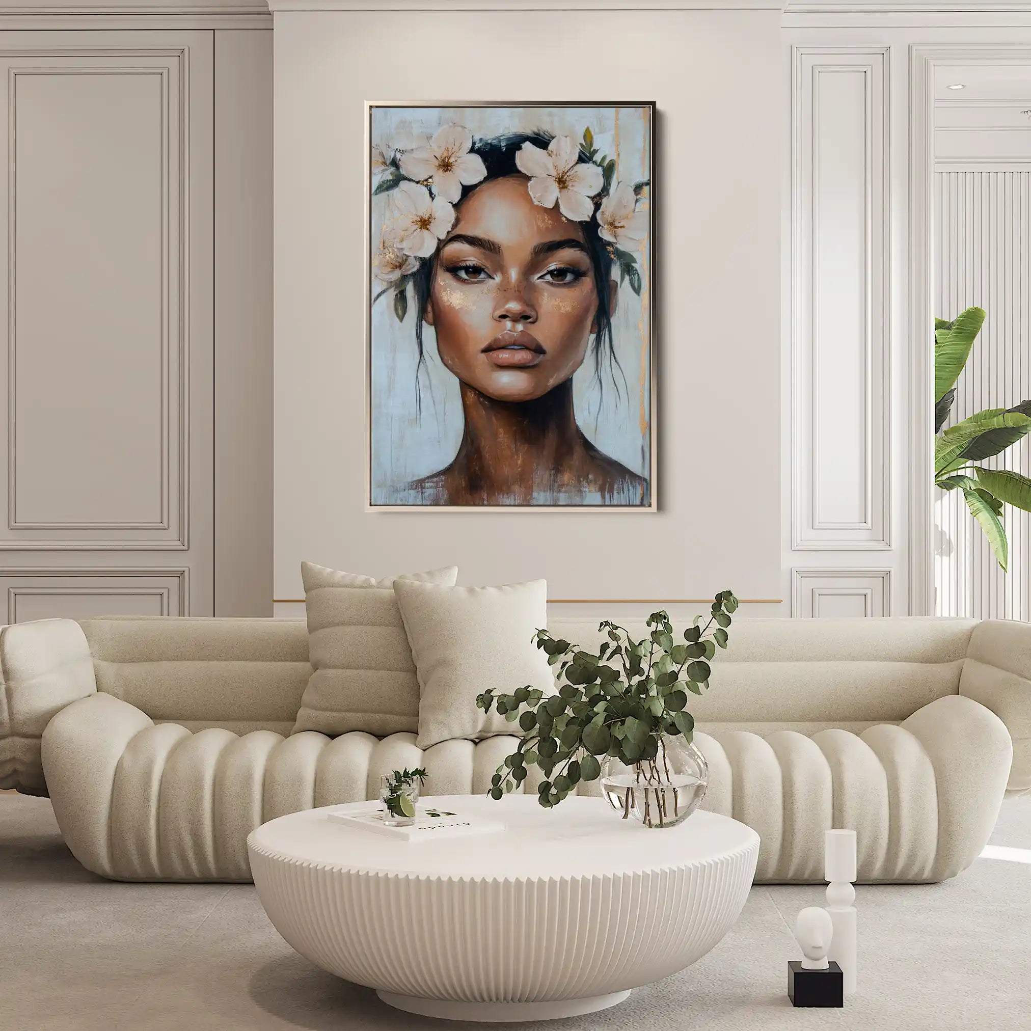 Portrait 204 Canvas Art 90 x 60 cm / Stretched on hidden frame
