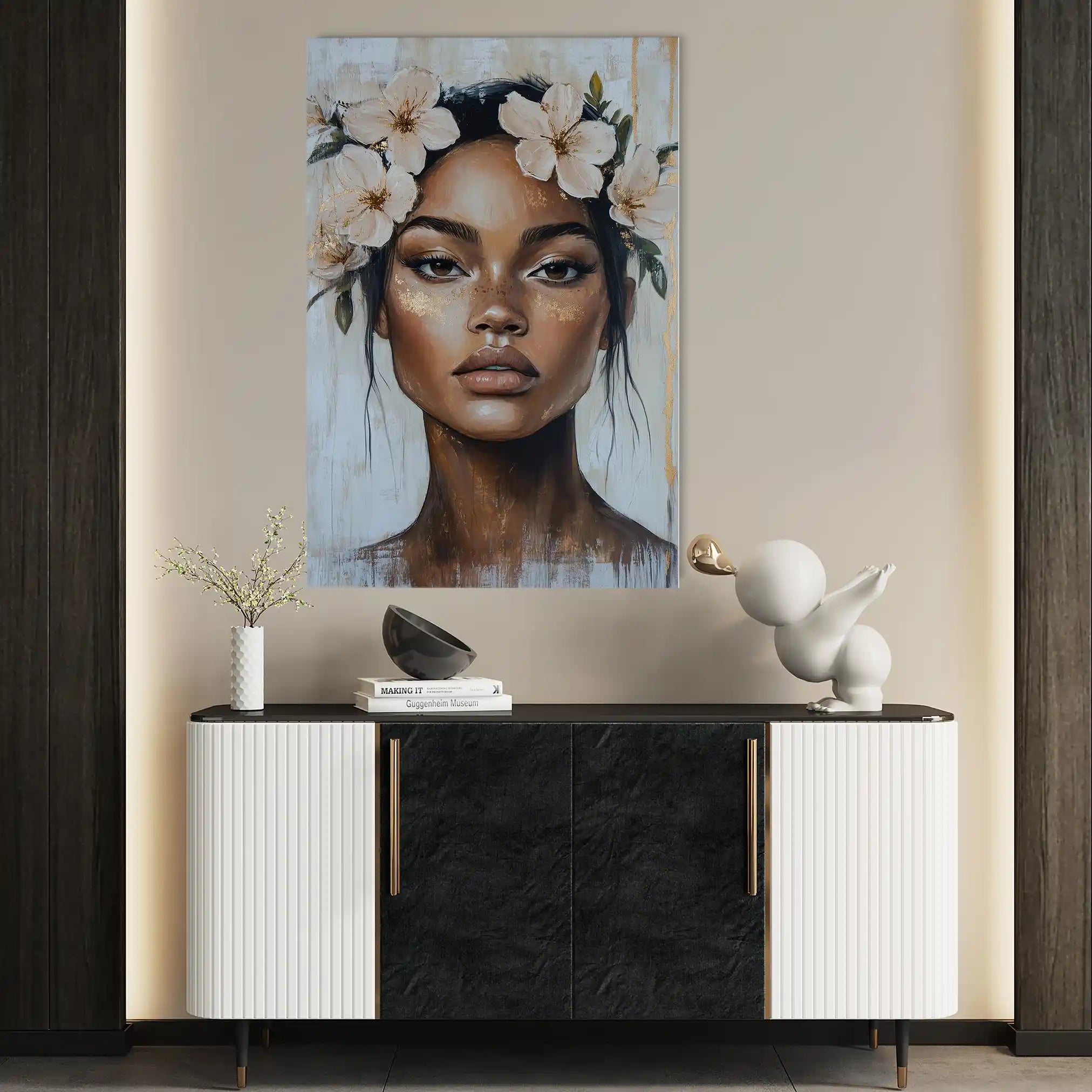 Portrait 204 Canvas Art 90 x 60 cm / Stretched on hidden frame