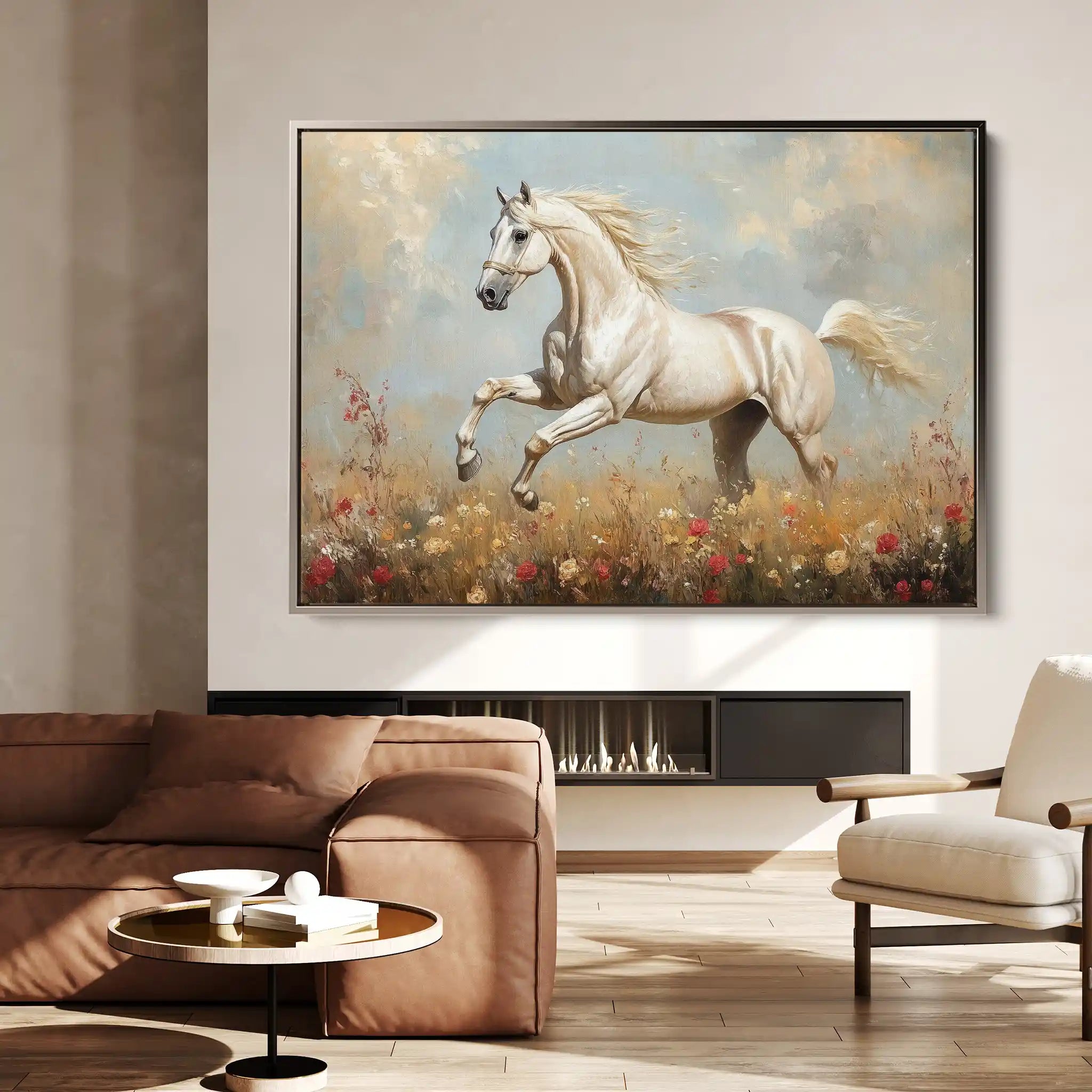 Horses 205 Canvas Art 90 x 60 cm / Stretched on hidden frame