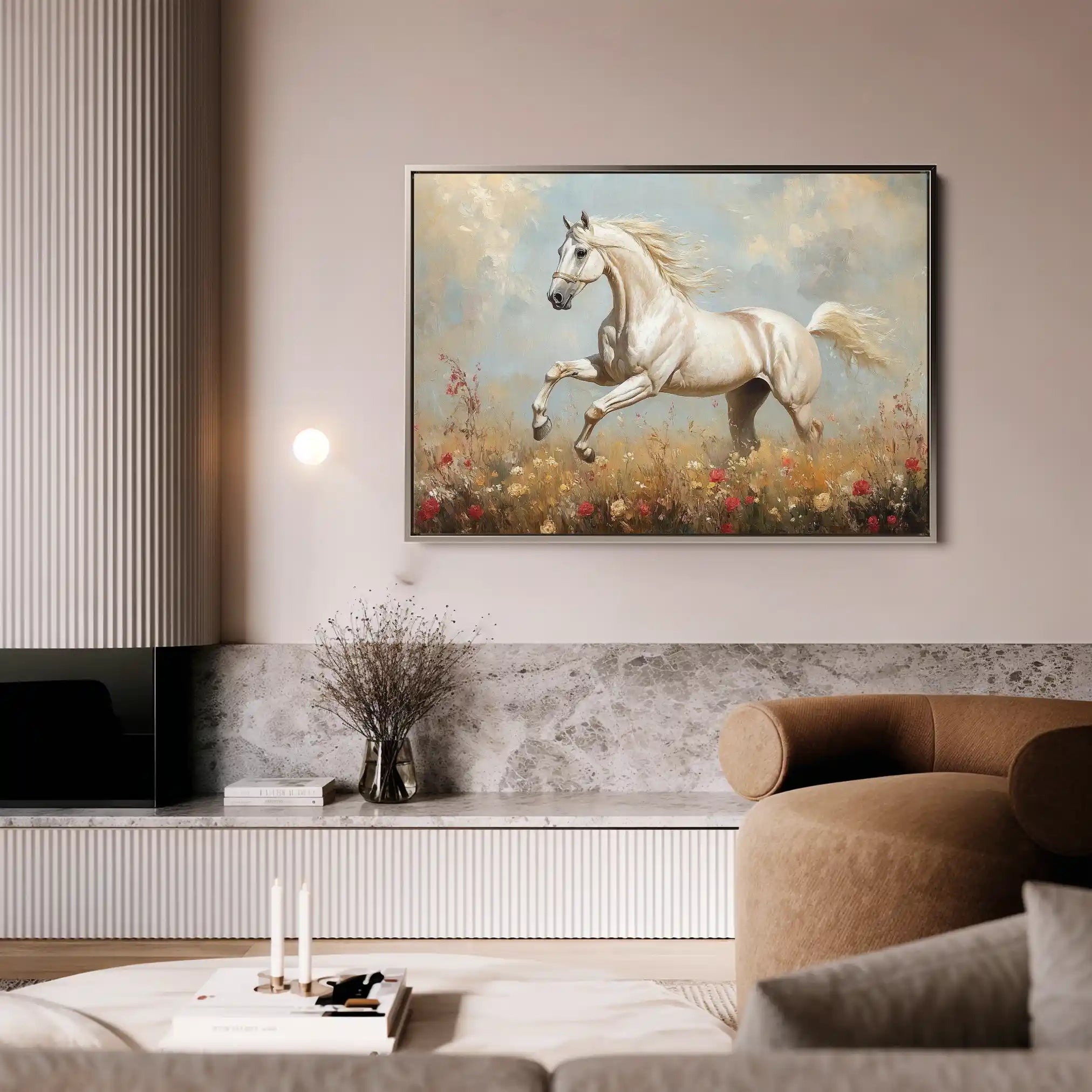 Horses 205 Canvas Art 90 x 60 cm / Stretched on hidden frame