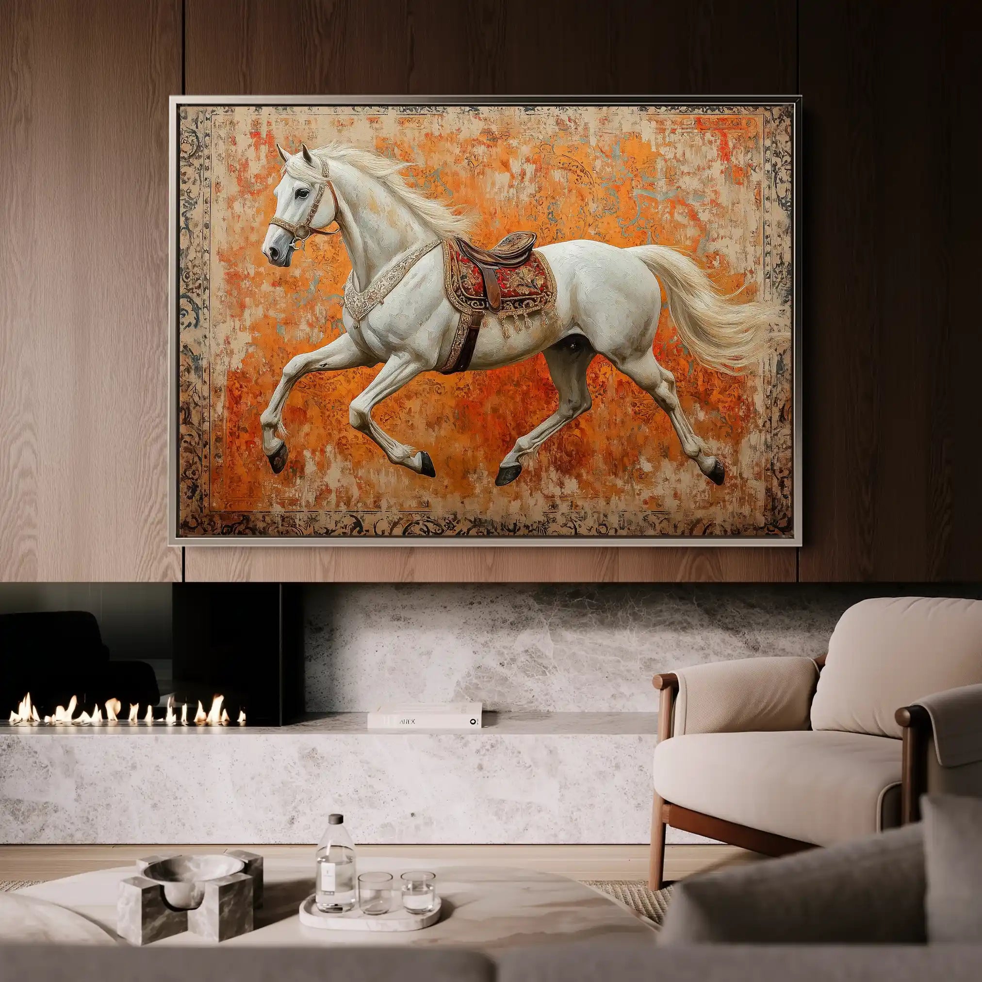 Horses 206 Canvas Art 90 x 60 cm / Stretched on hidden frame