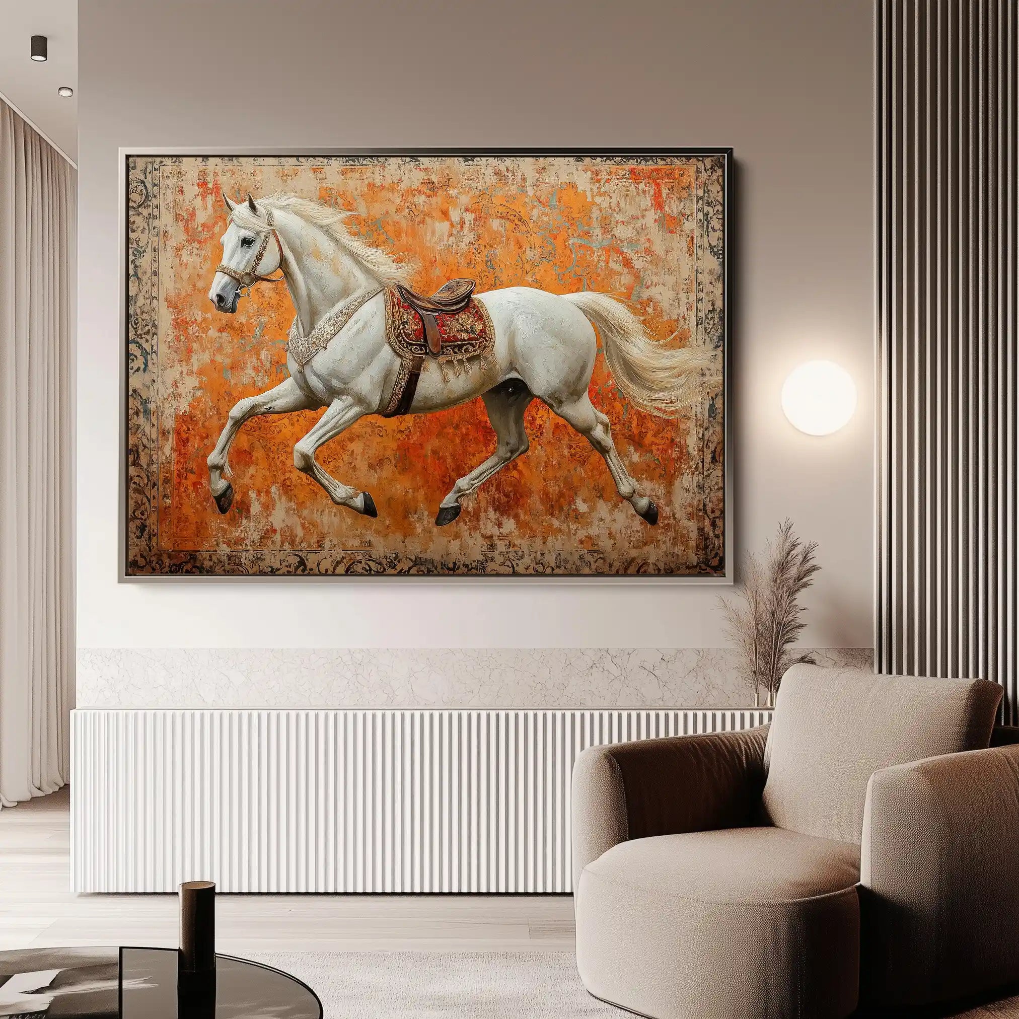 Horses 206 Canvas Art 90 x 60 cm / Stretched on hidden frame