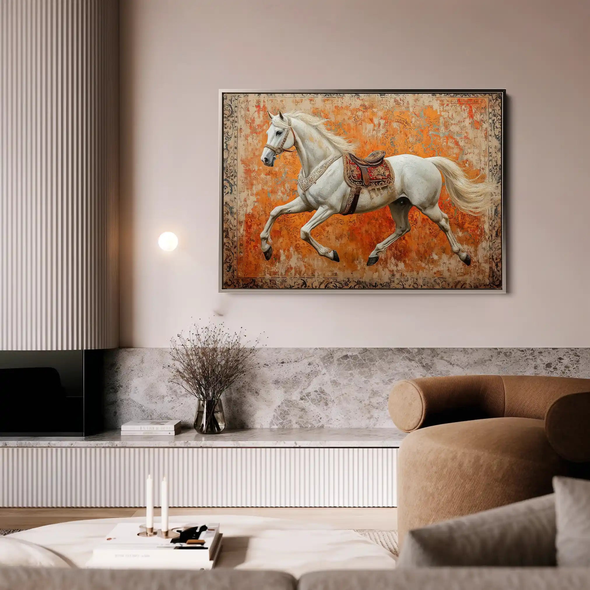 Horses 206 Canvas Art 90 x 60 cm / Stretched on hidden frame